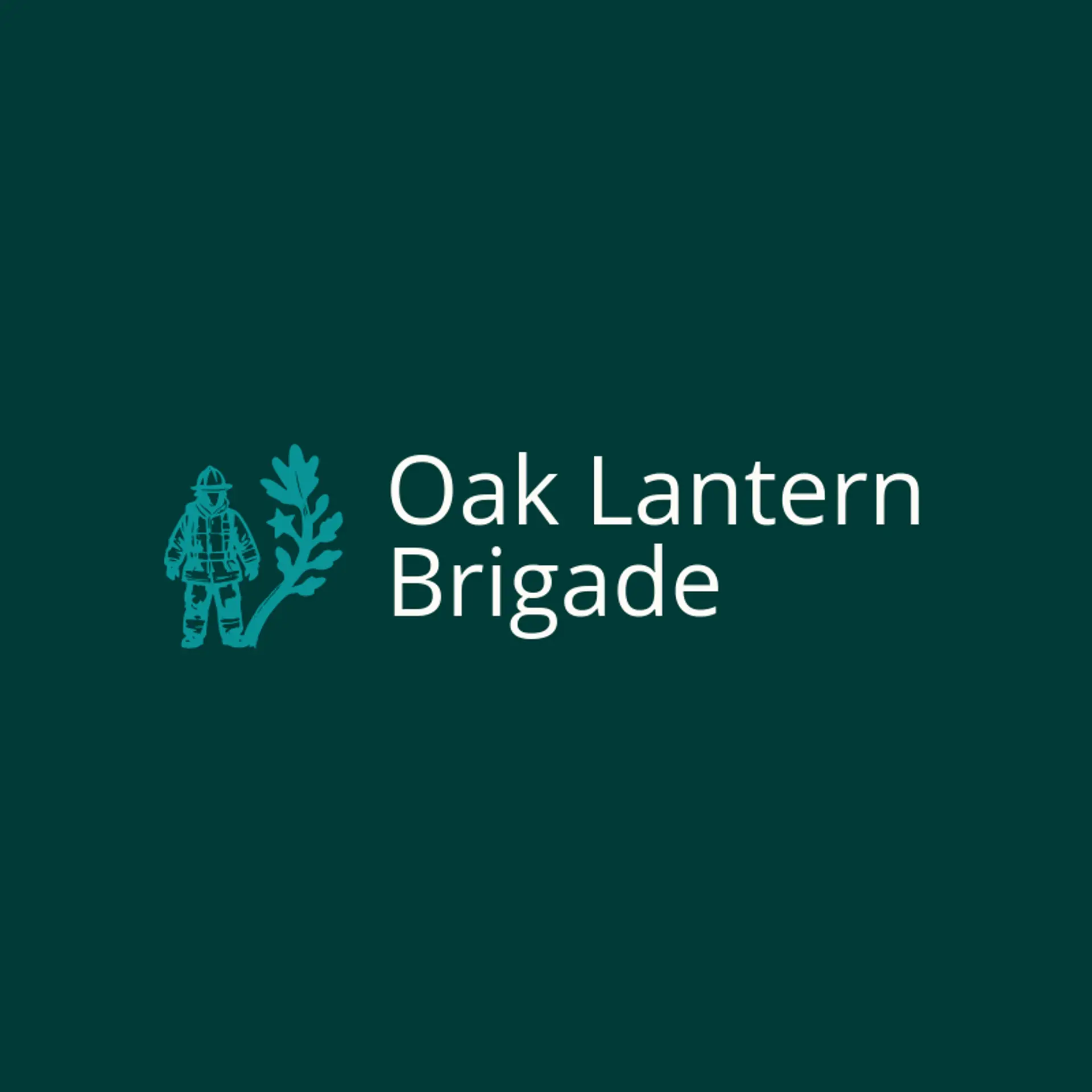 Oak Lantern Brigade logo for fireman