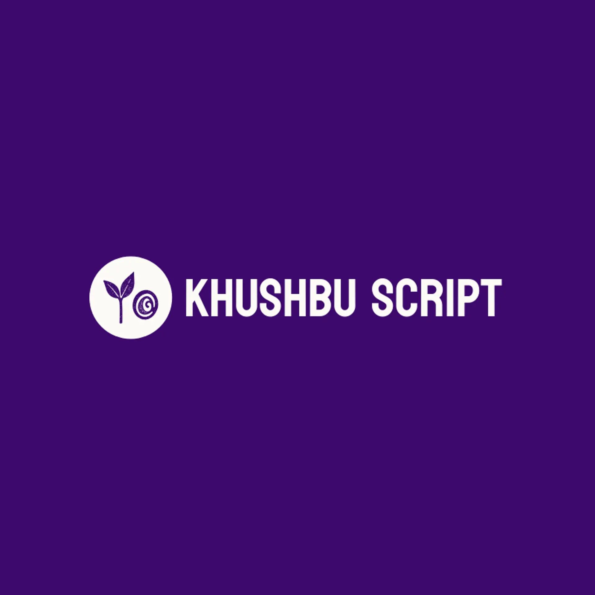 Khushbu Script logo for urdu