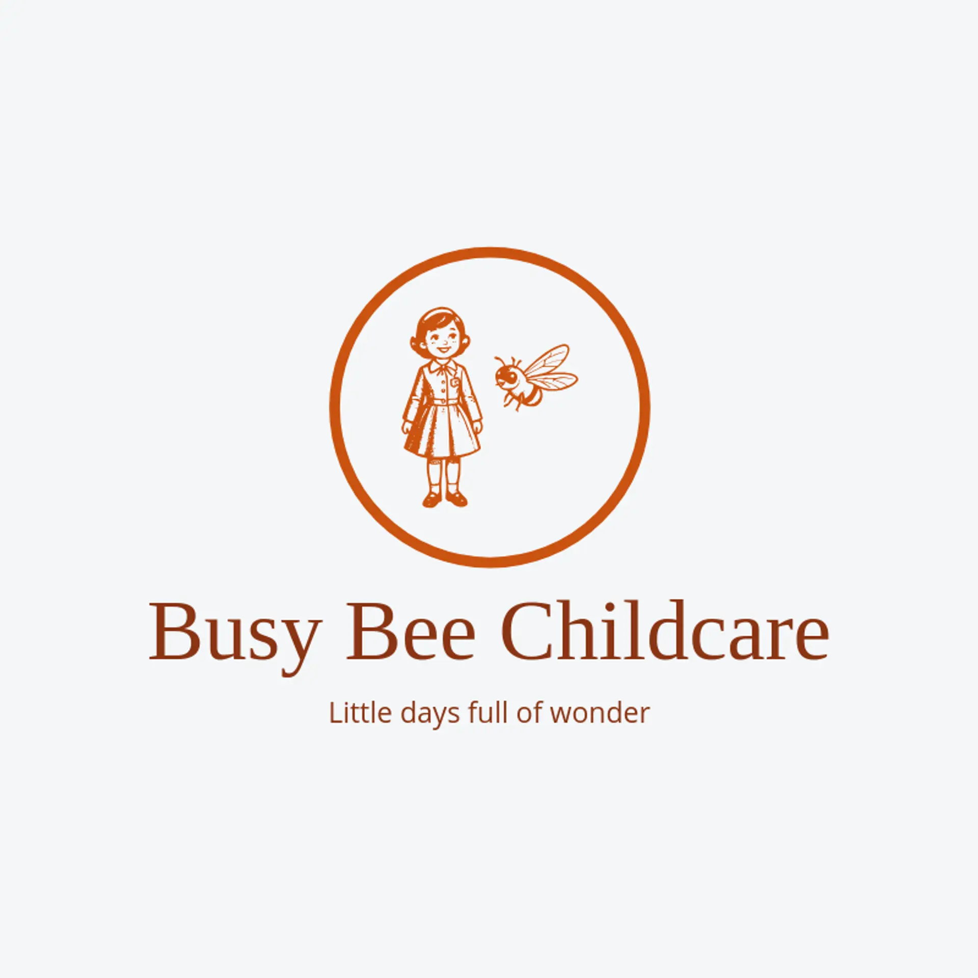 Busy Bee Childcare logo for babysitter