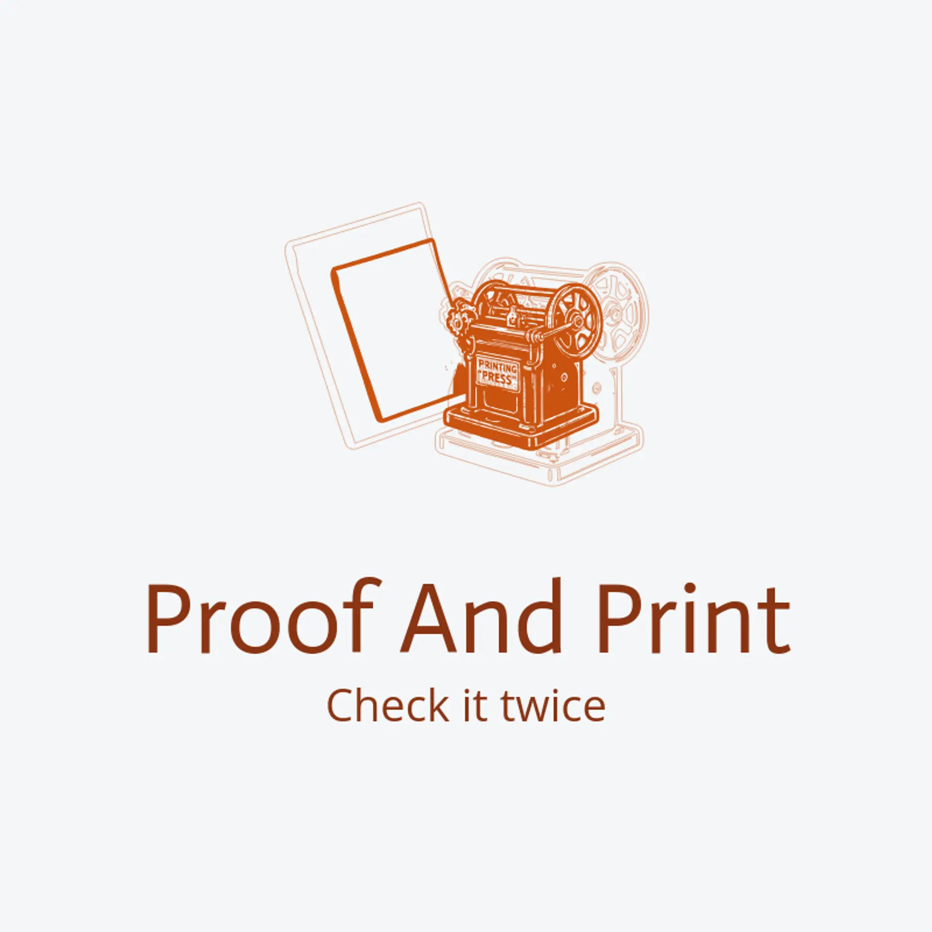 Proof and Print logo for printing press