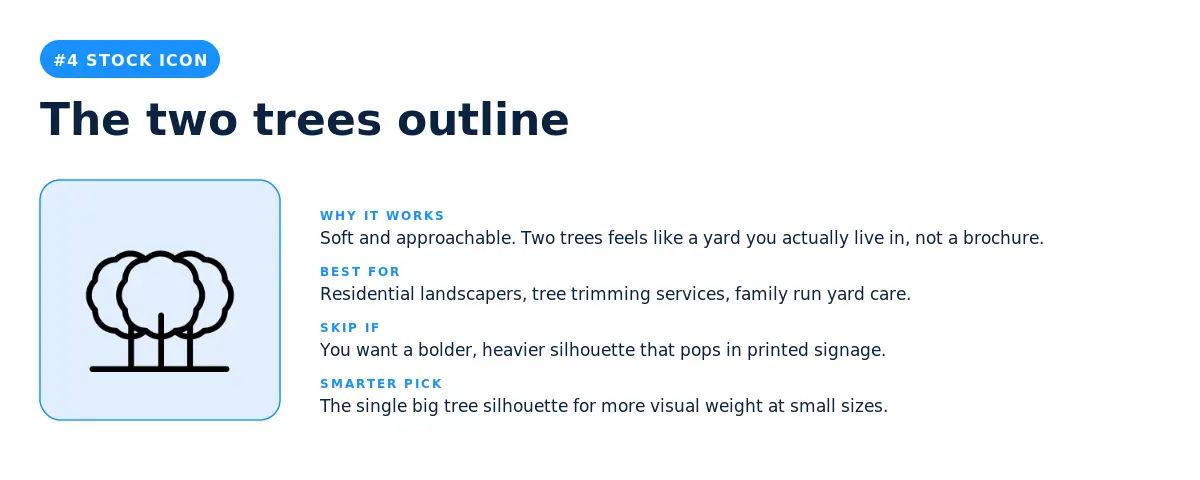 The two trees outline stock icon