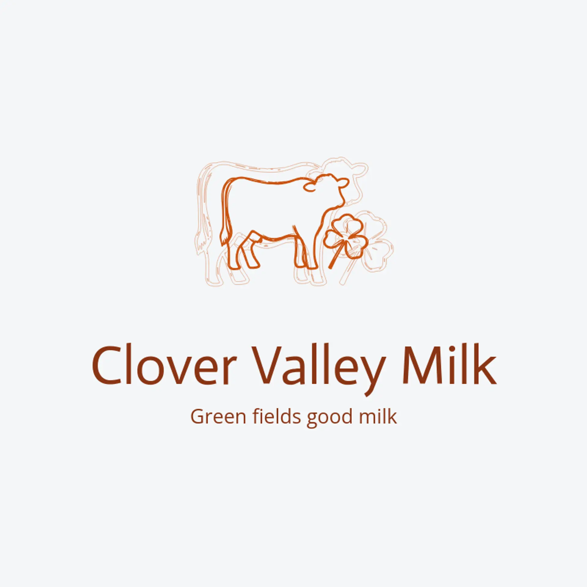 Clover Valley Milk logo for dairy farm