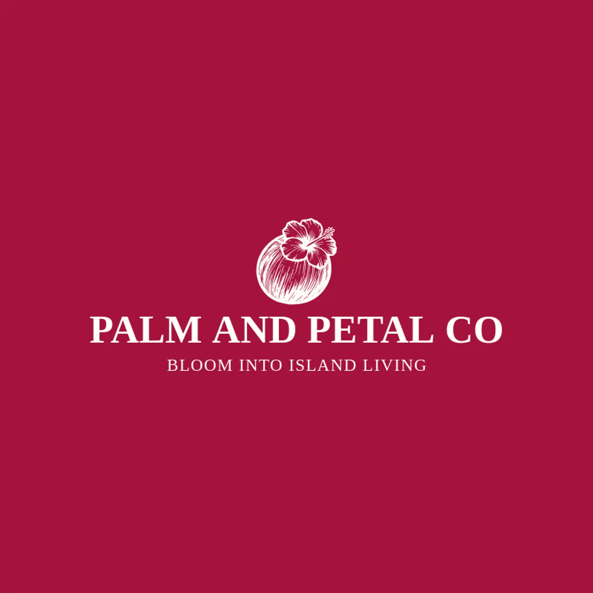 Palm and Petal Co logo for coconut