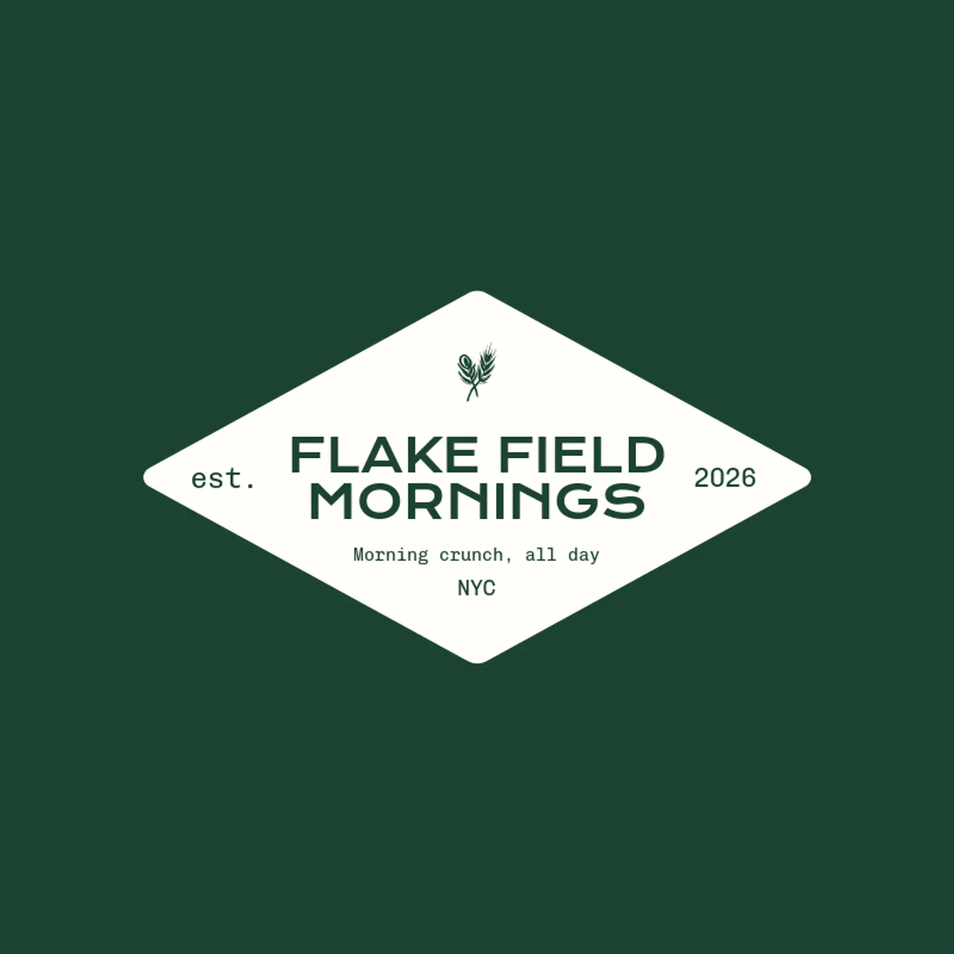 Flake Field Mornings logo for cereal