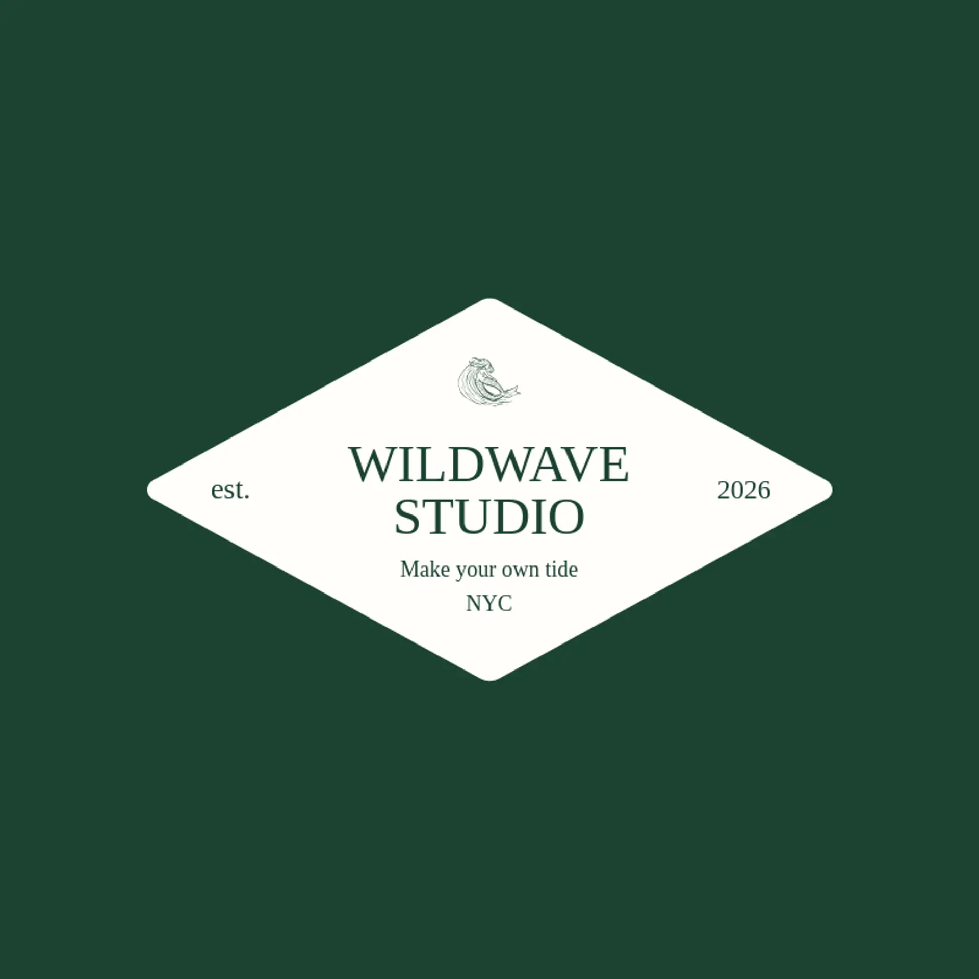 Wildwave Studio logo for mermaid