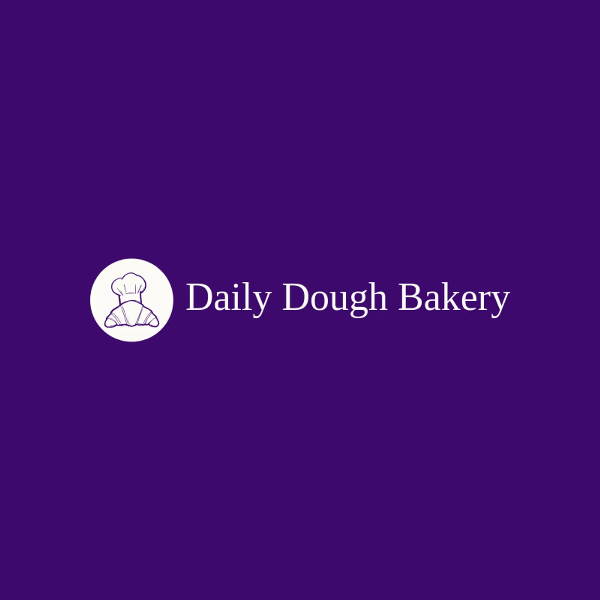 Daily Dough Bakery logo for chef hat