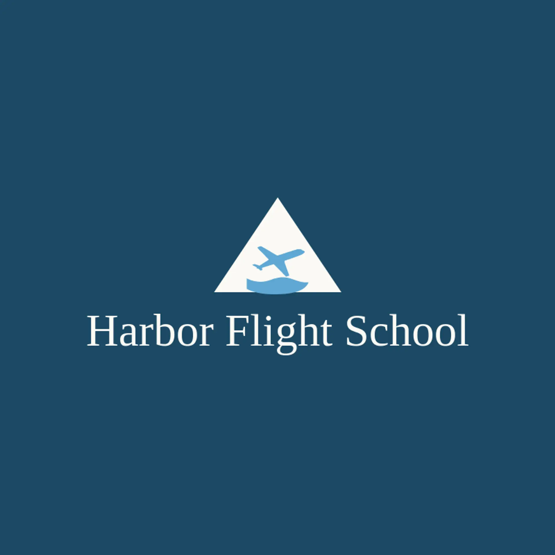 Harbor Flight School logo for plane