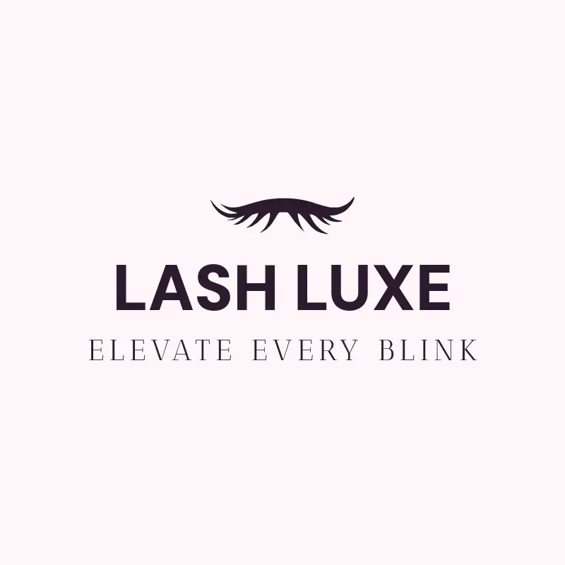 The lash name Lash Luxe as a branded logo with a single color icon