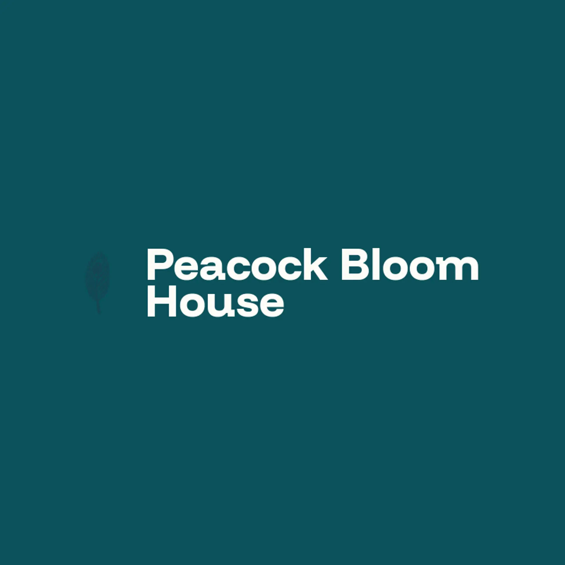Peacock Bloom House logo for peacock