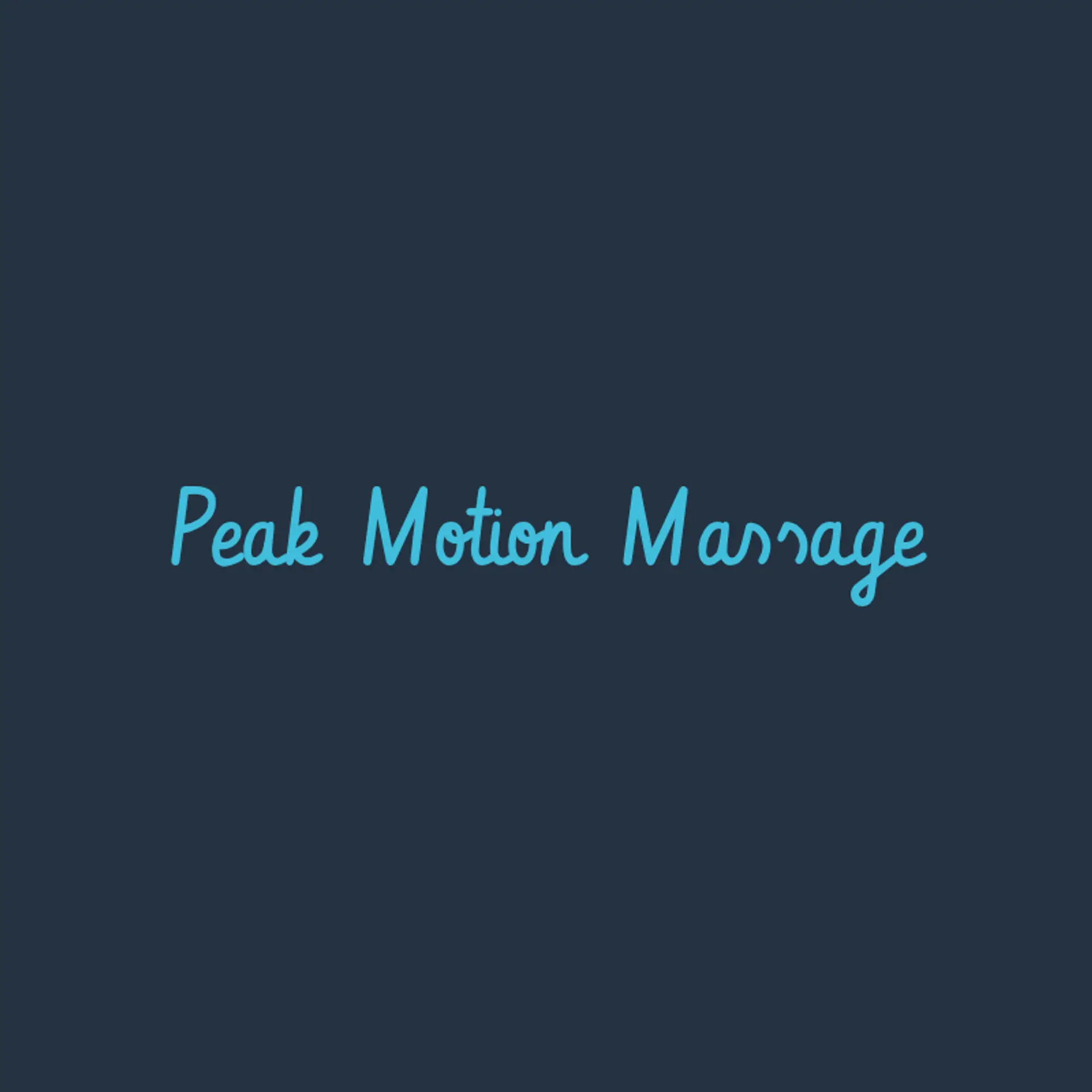 Peak Motion Massage logo for sports massage