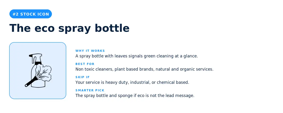 The eco spray bottle stock icon