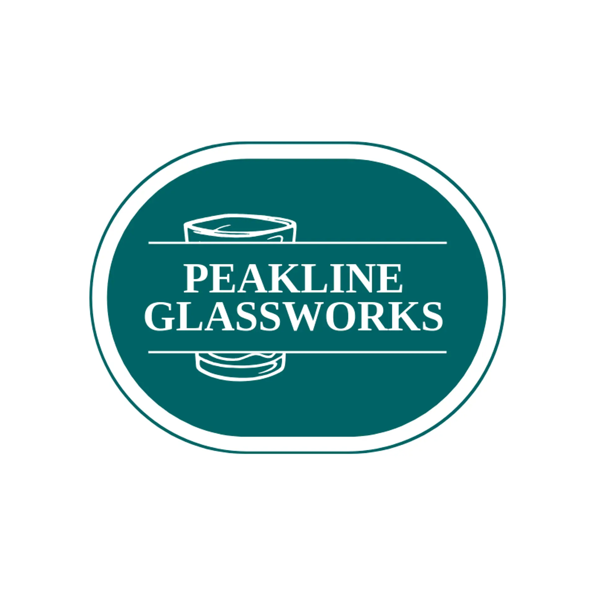 Peakline Glassworks logo for glass