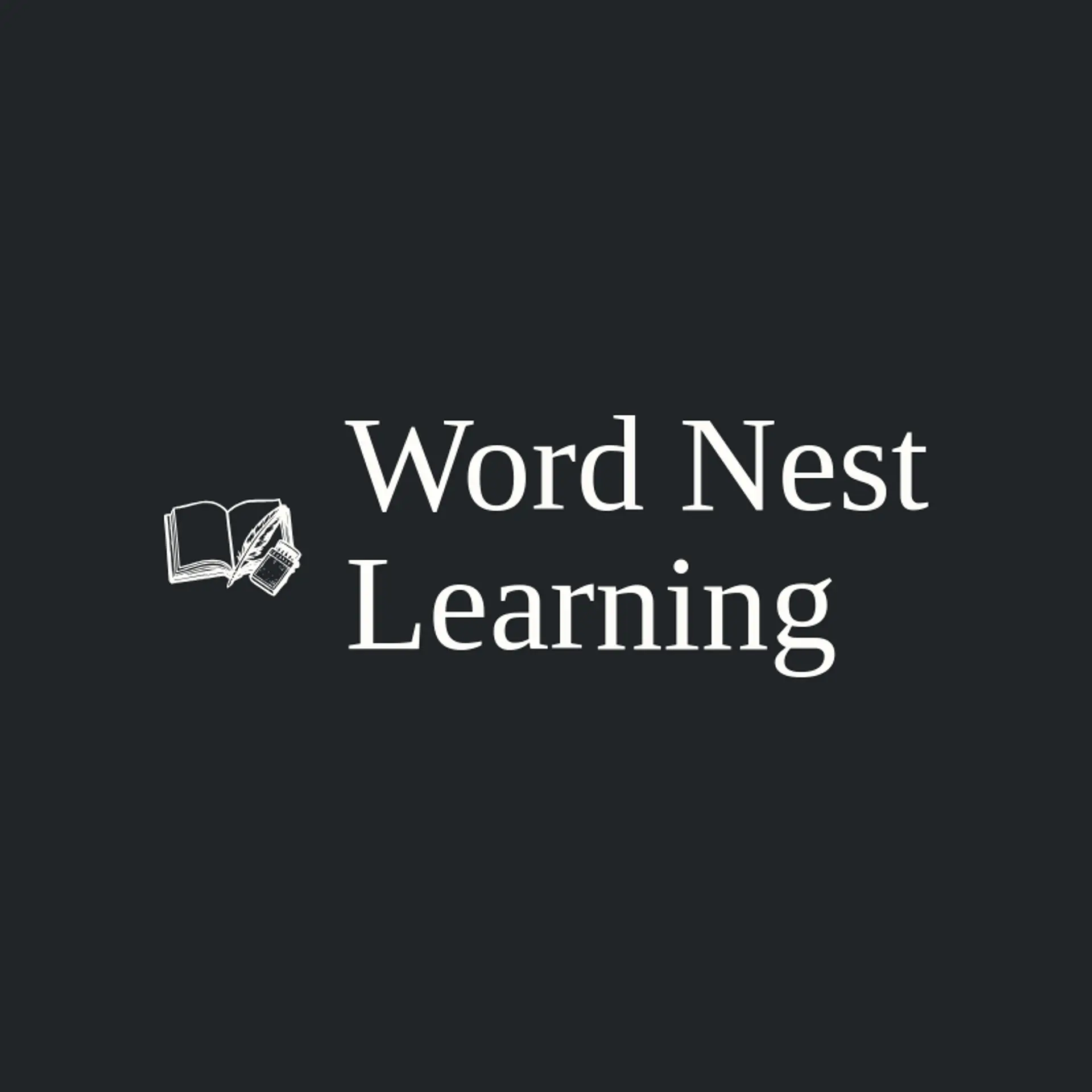 Word Nest Learning logo for language