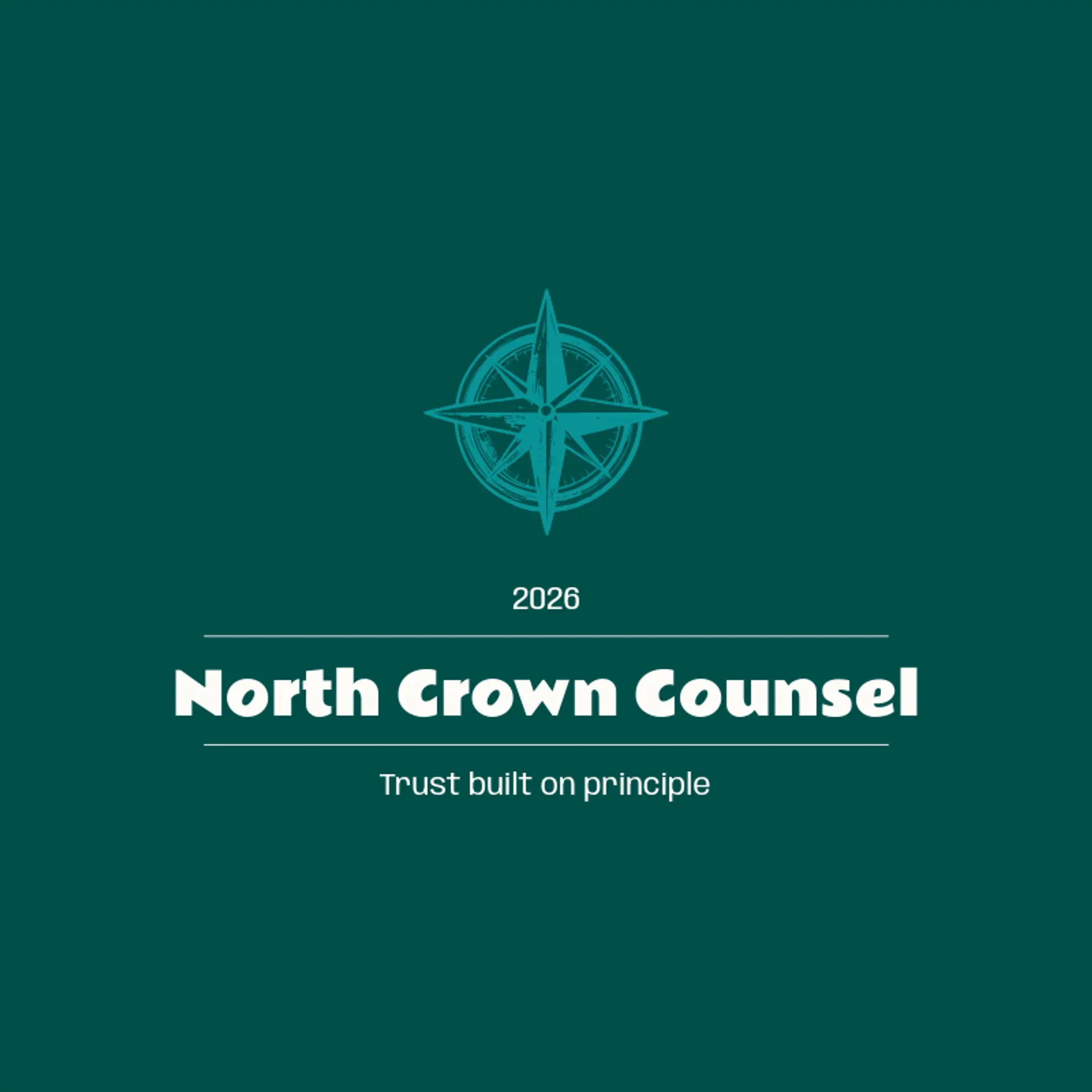 North Crown Counsel logo for justice