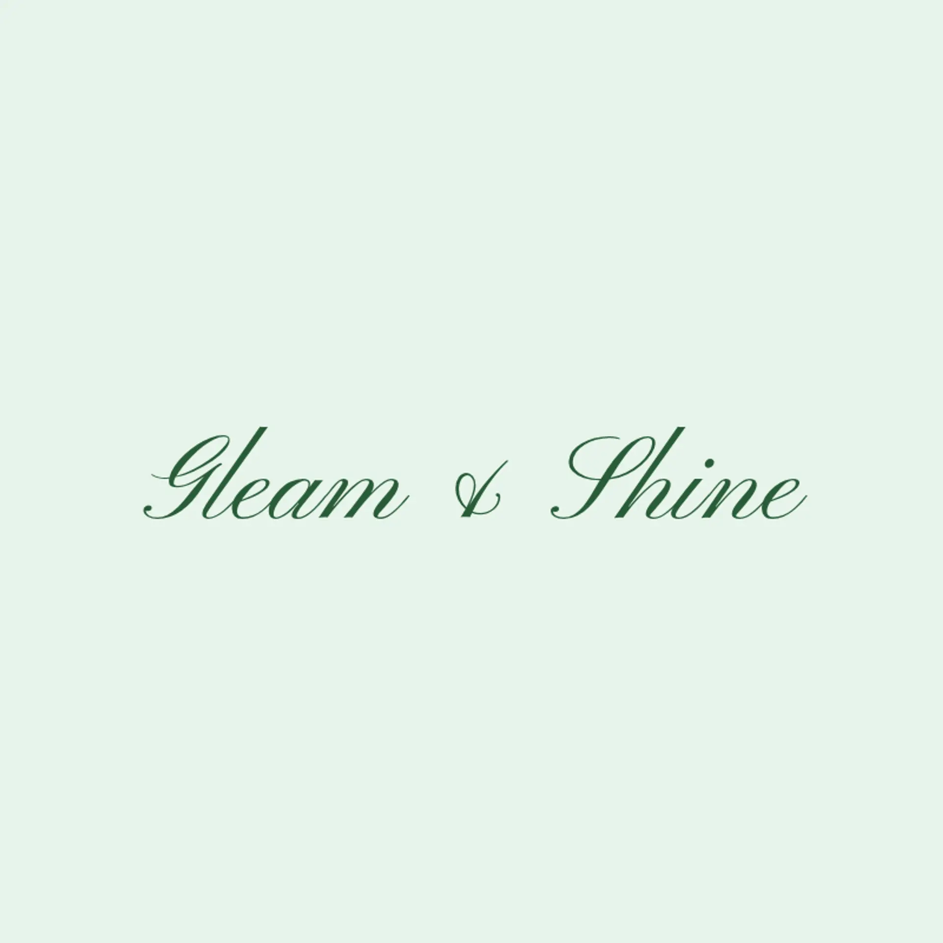 Gleam & Shine logo for house cleaning