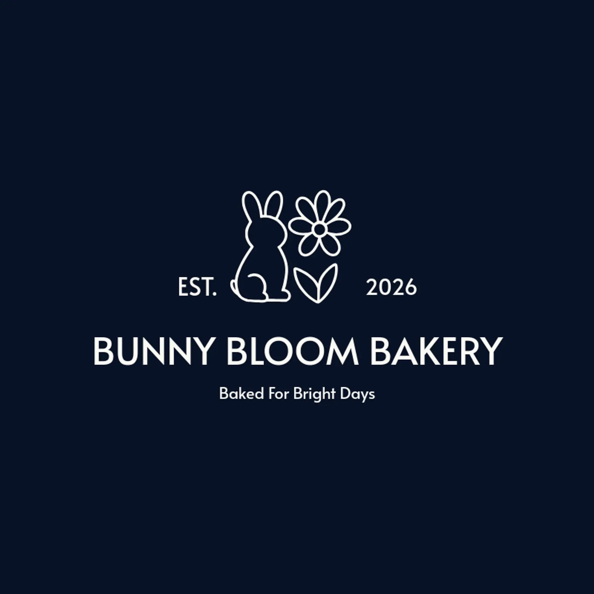 Bunny Bloom Bakery logo for bunny