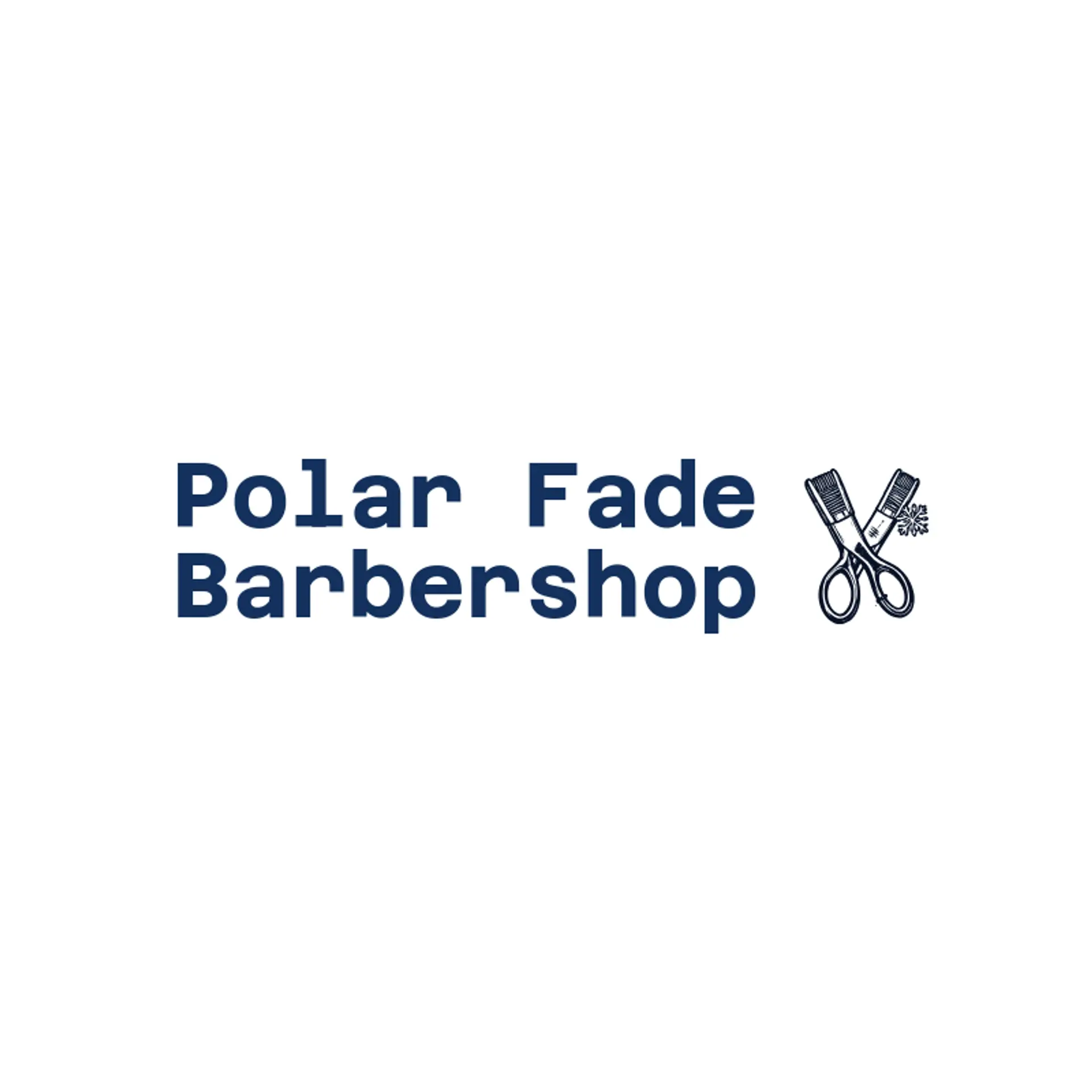 Polar Fade Barbershop logo for men salon