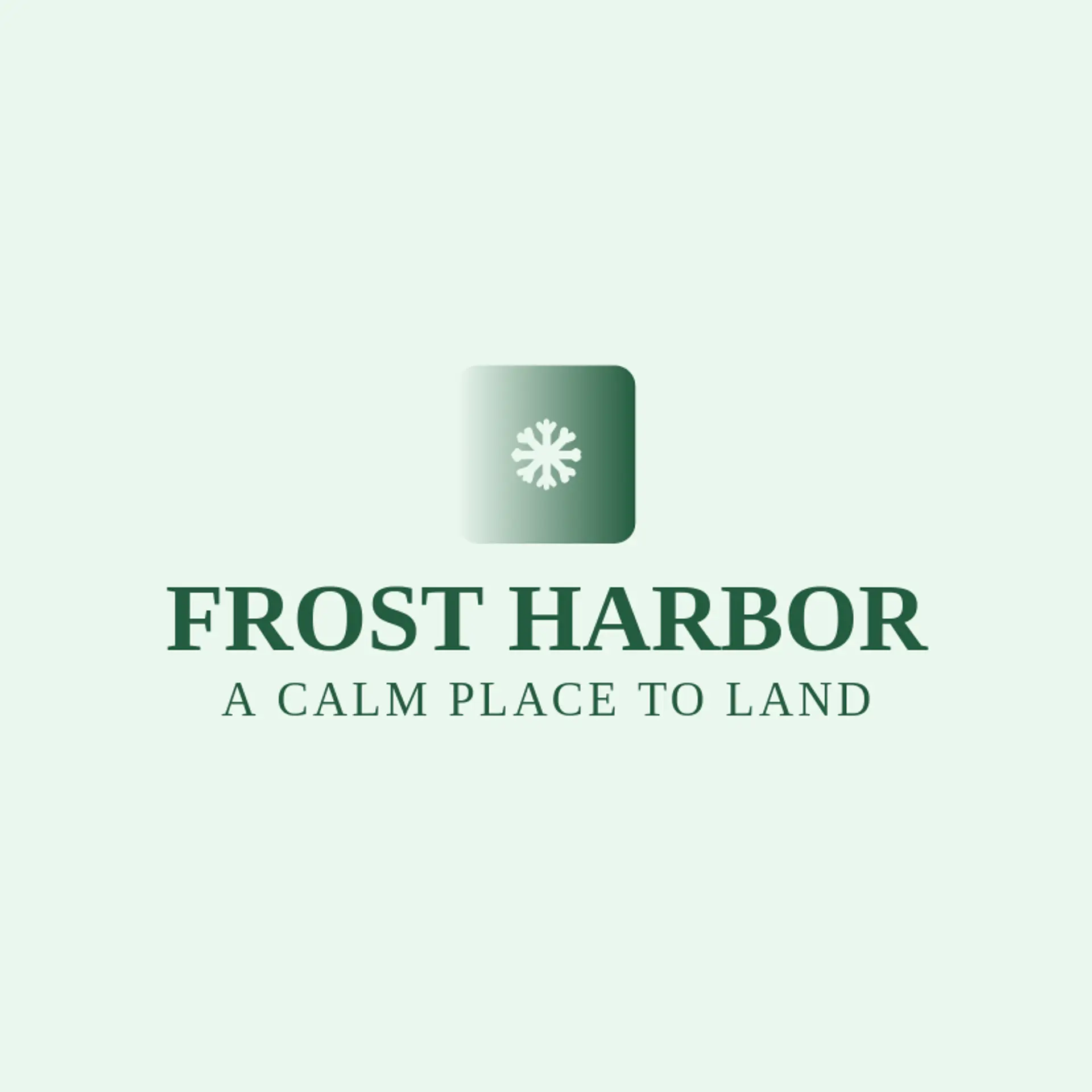 Frost Harbor logo for snow