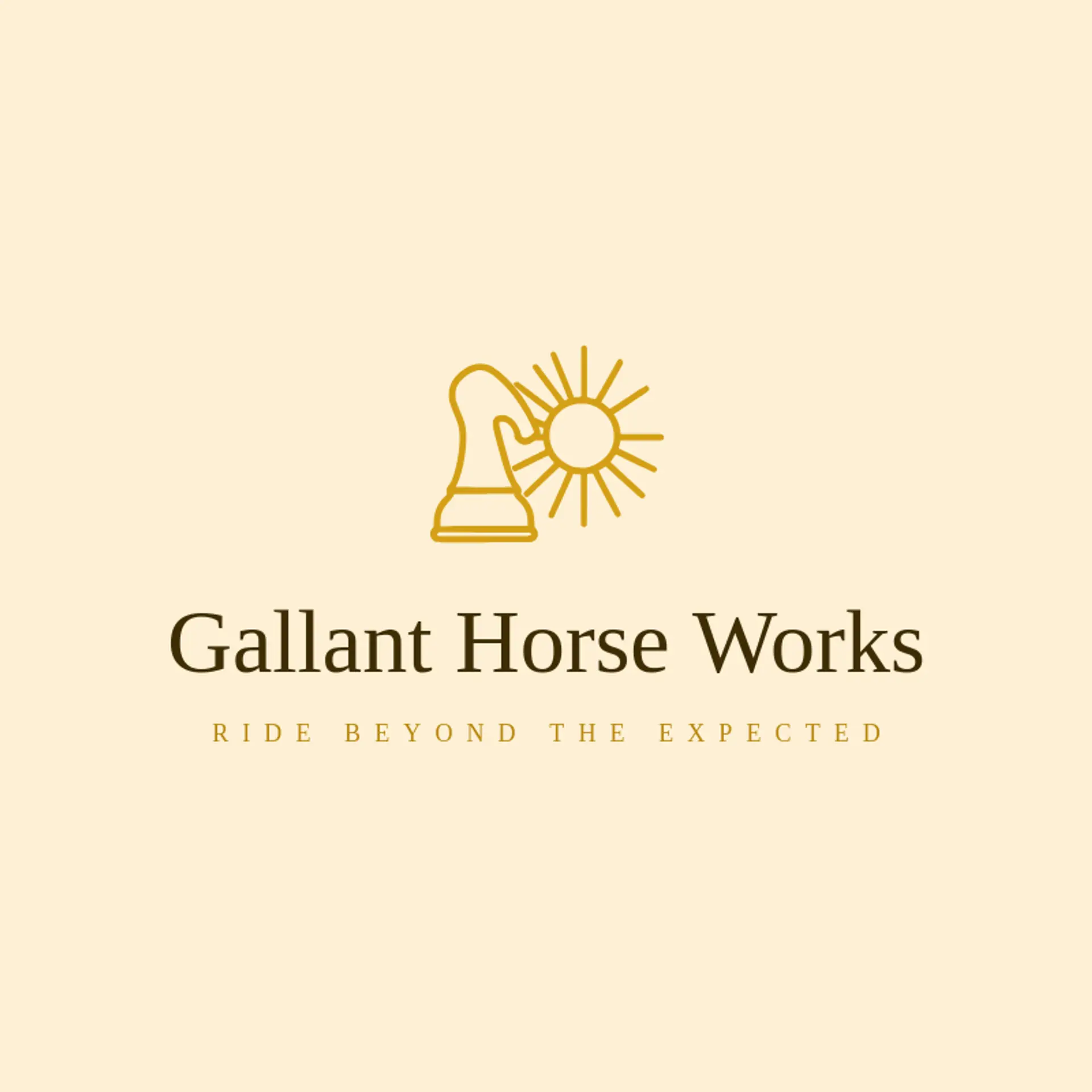 Gallant Horse Works logo for knight
