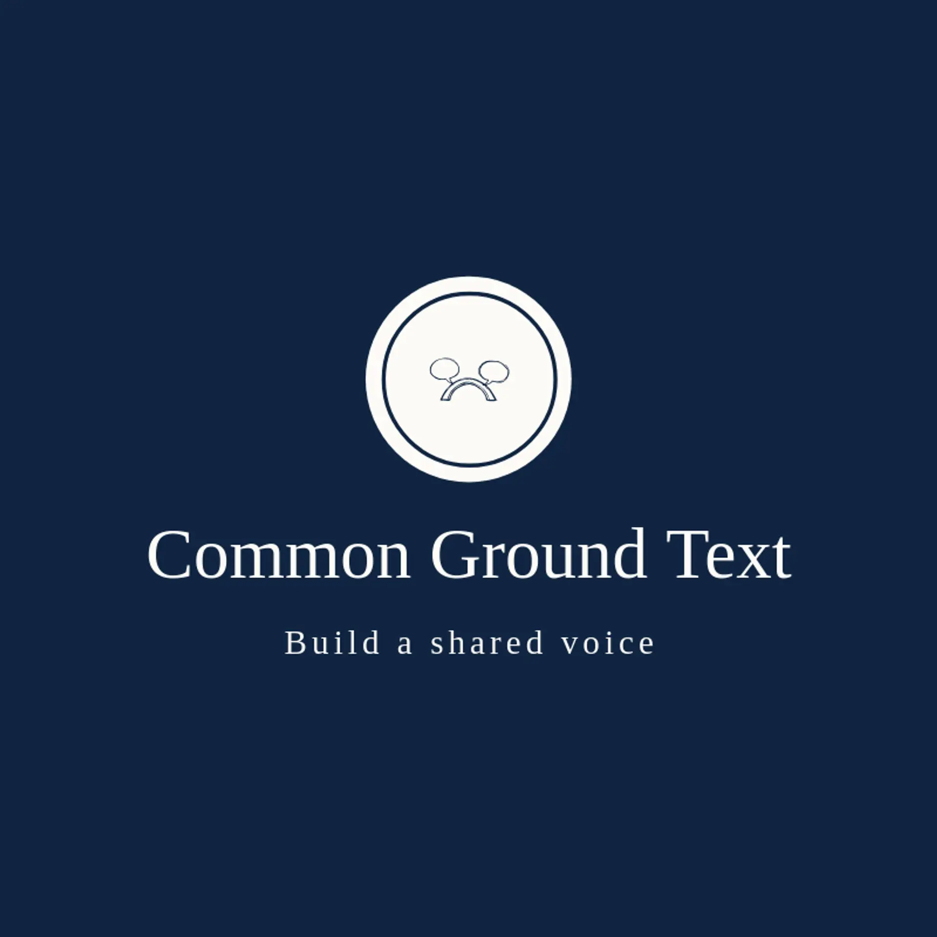 Common Ground Text logo for translation