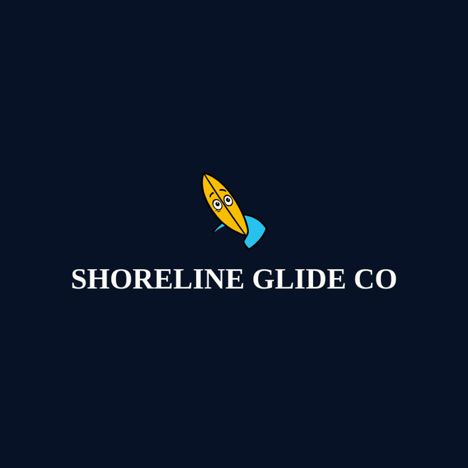 Shoreline Glide Co logo for surfboard