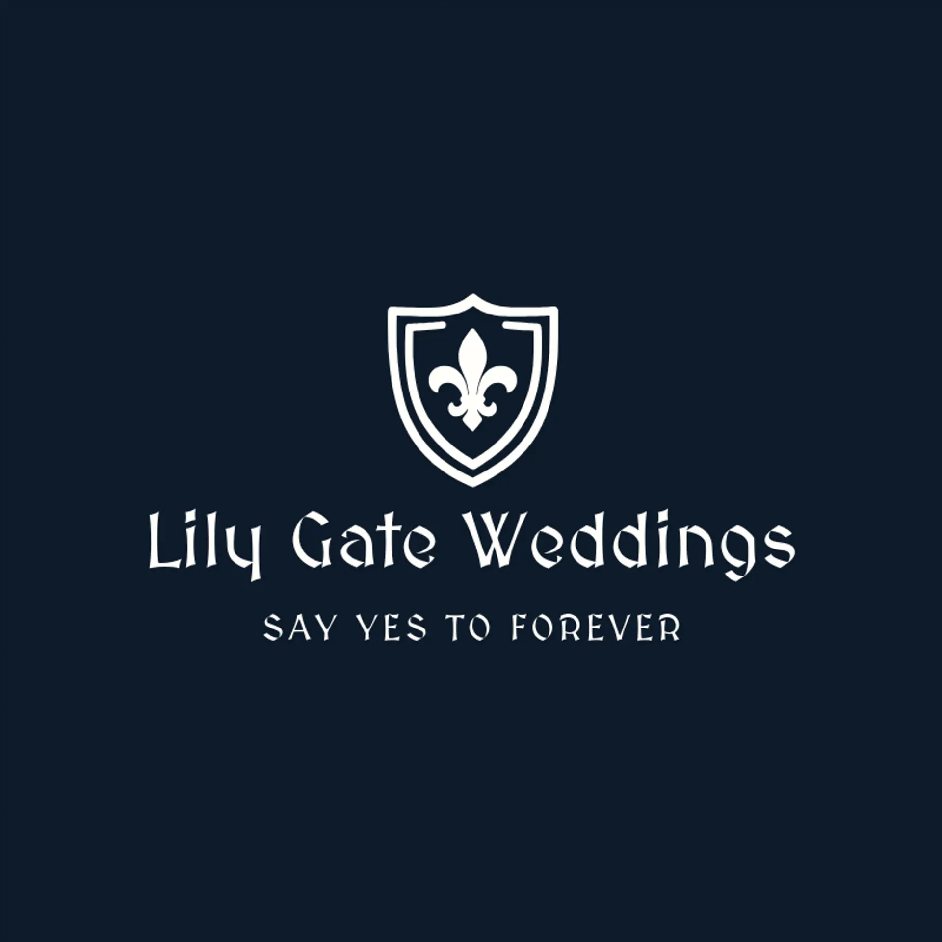 Lily Gate Weddings logo for fleur de lis