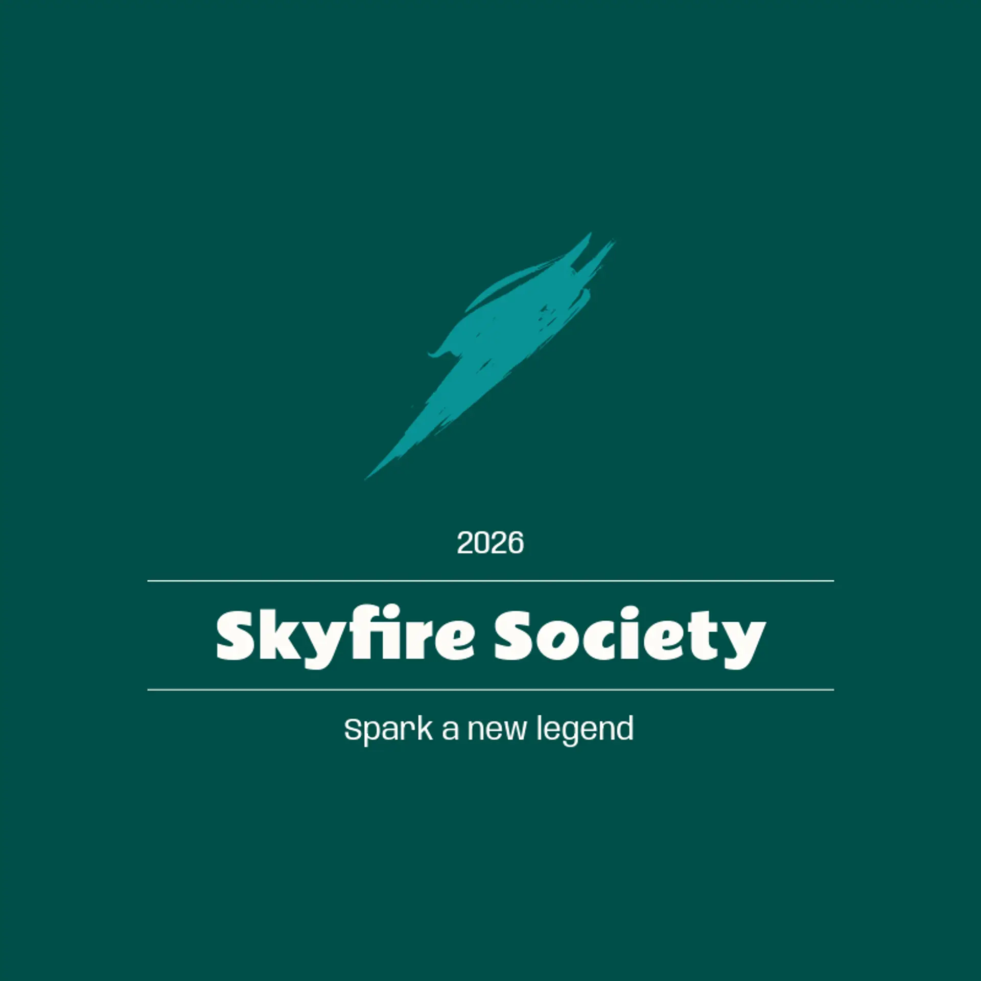 Skyfire Society logo for superhero