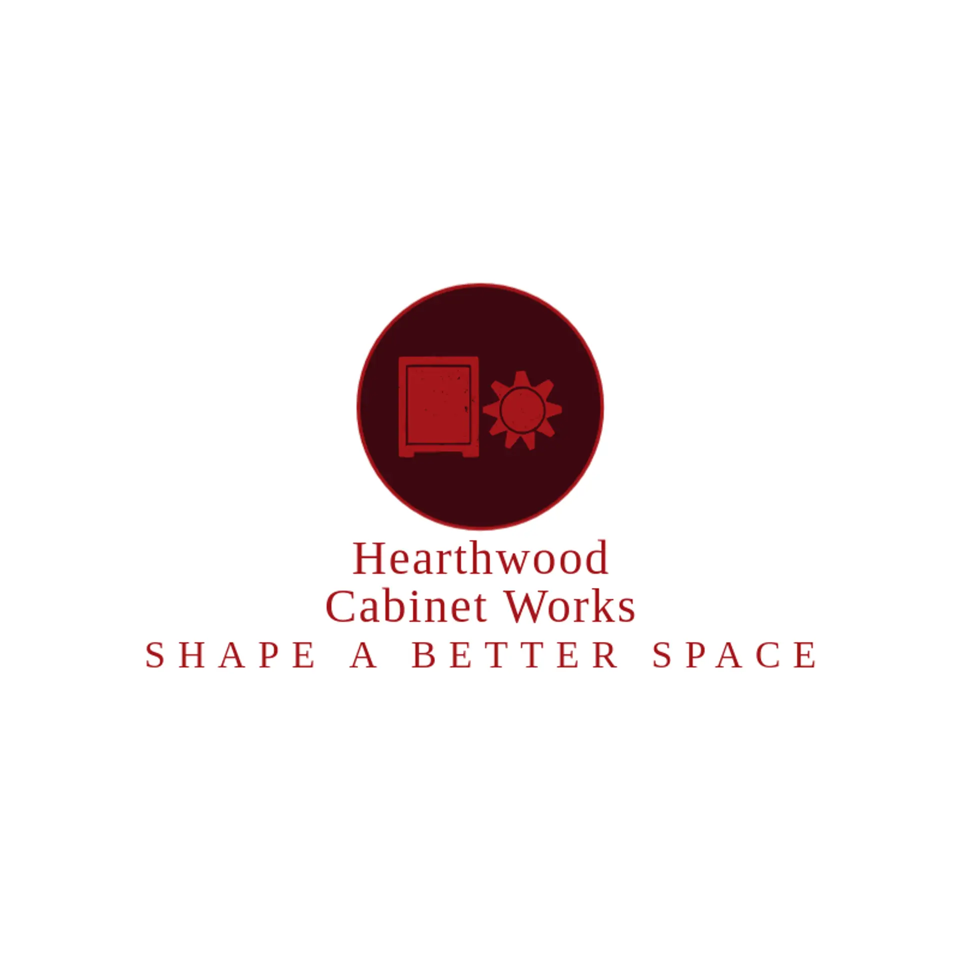 Hearthwood Cabinet Works logo for cabinet