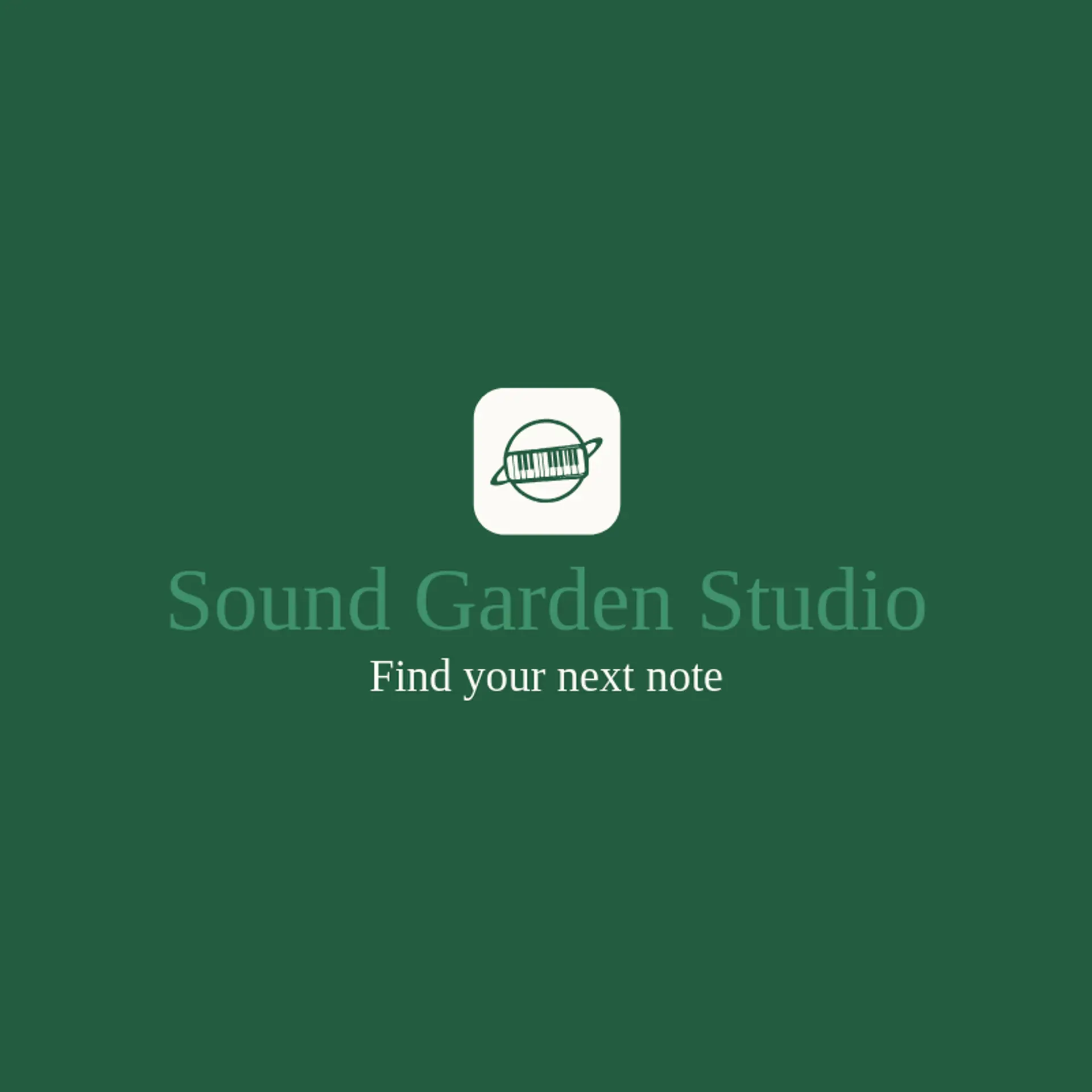Sound Garden Studio logo for keyboard
