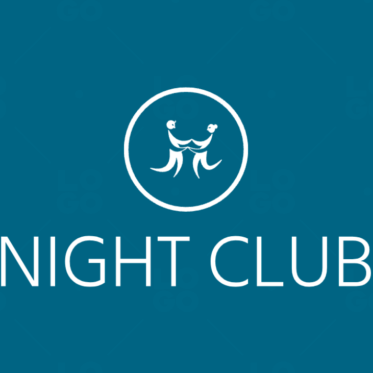 H vintage logo night club Royalty Free Vector Image