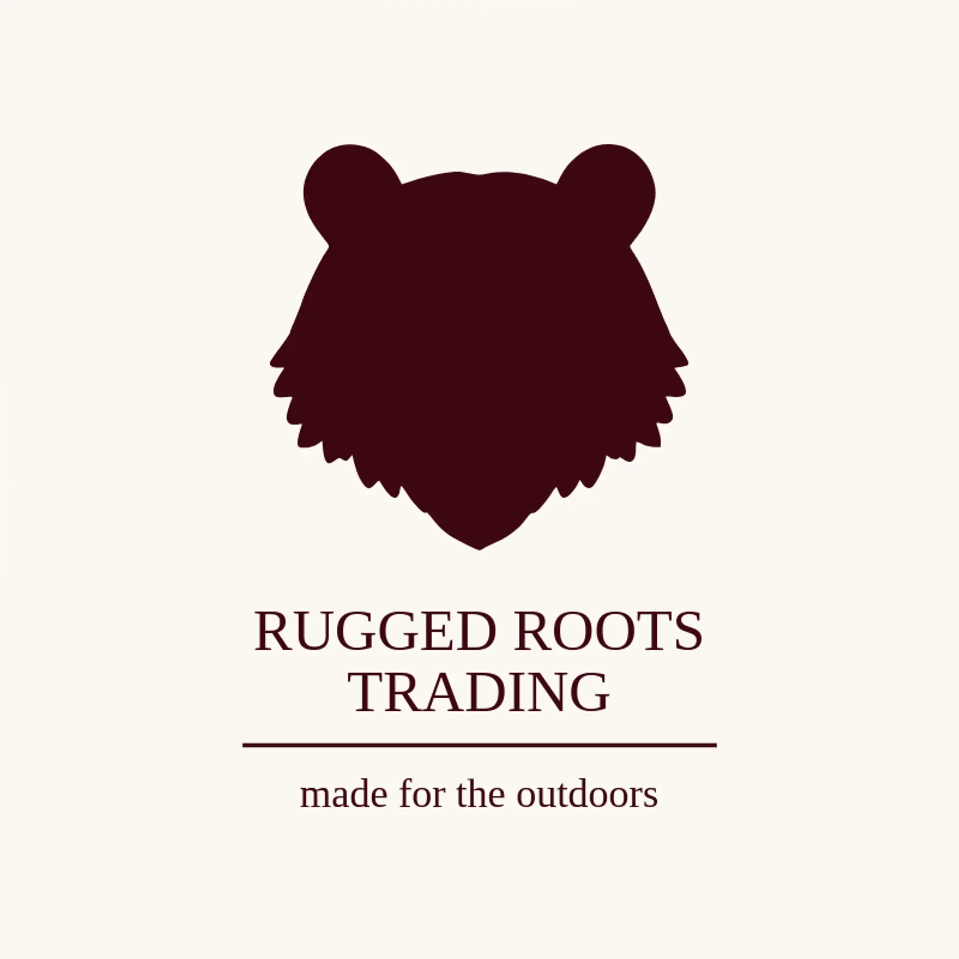 Rugged Roots Trading logo for grizzly bear