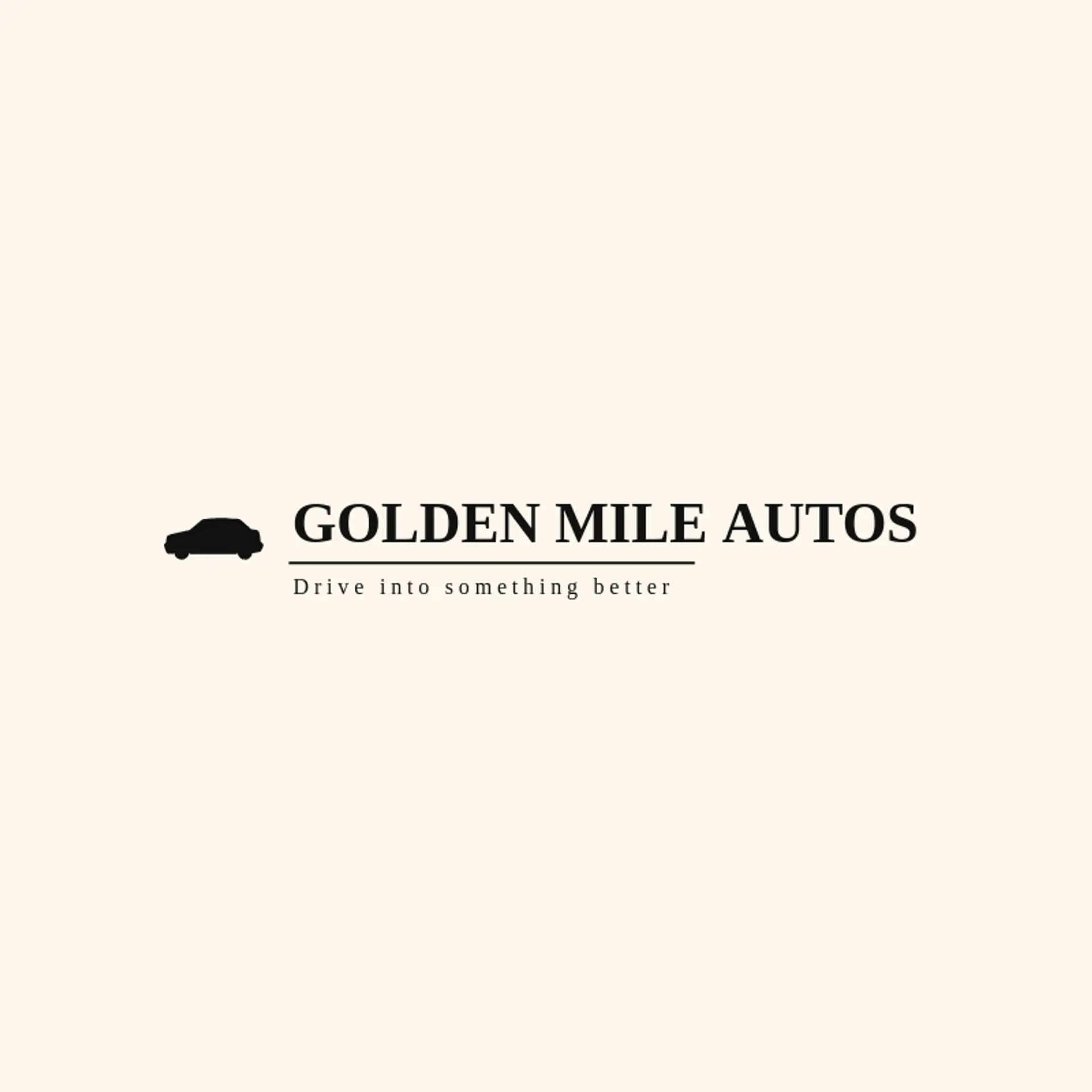 Golden Mile Autos logo for car dealership