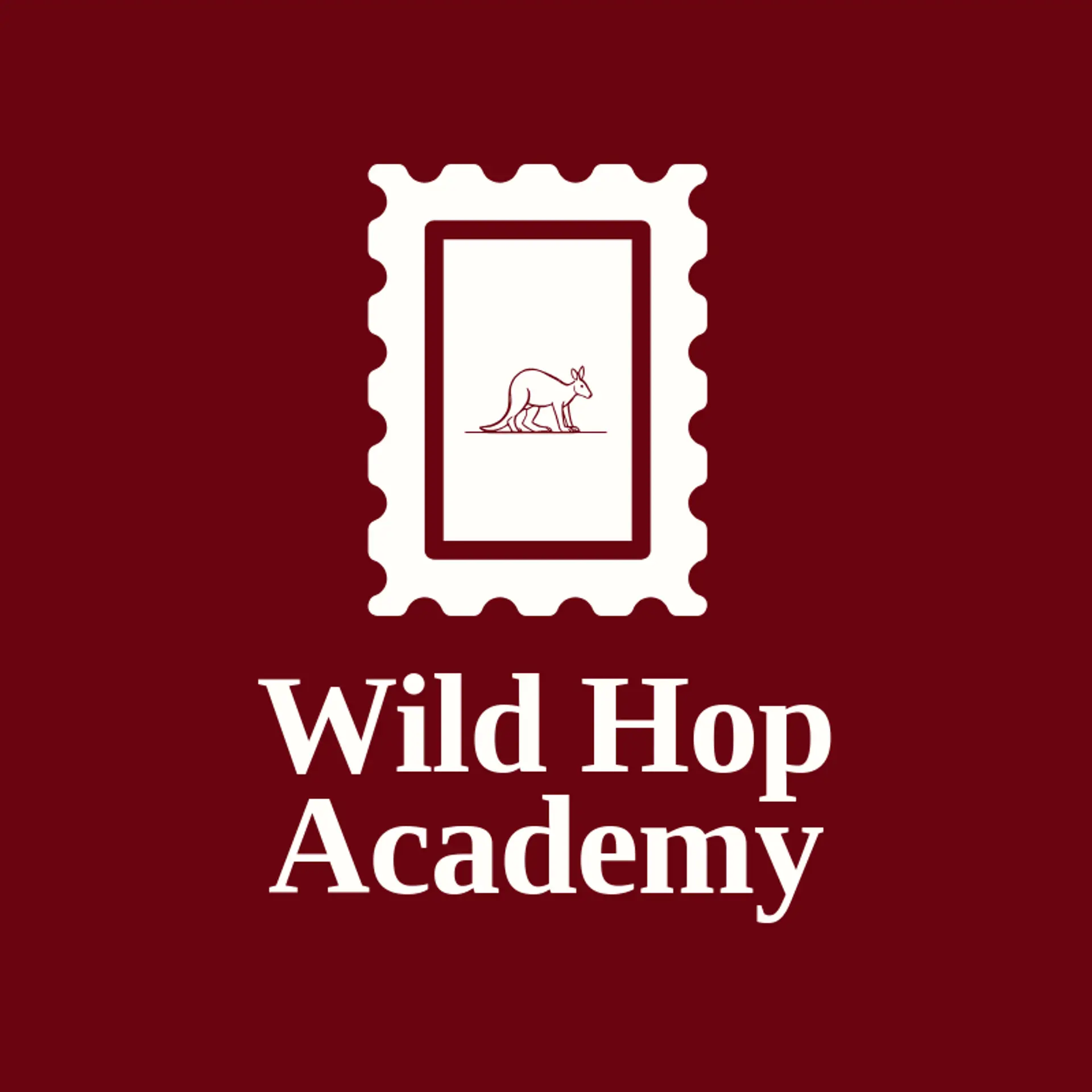 Wild Hop Academy logo for kangaroo