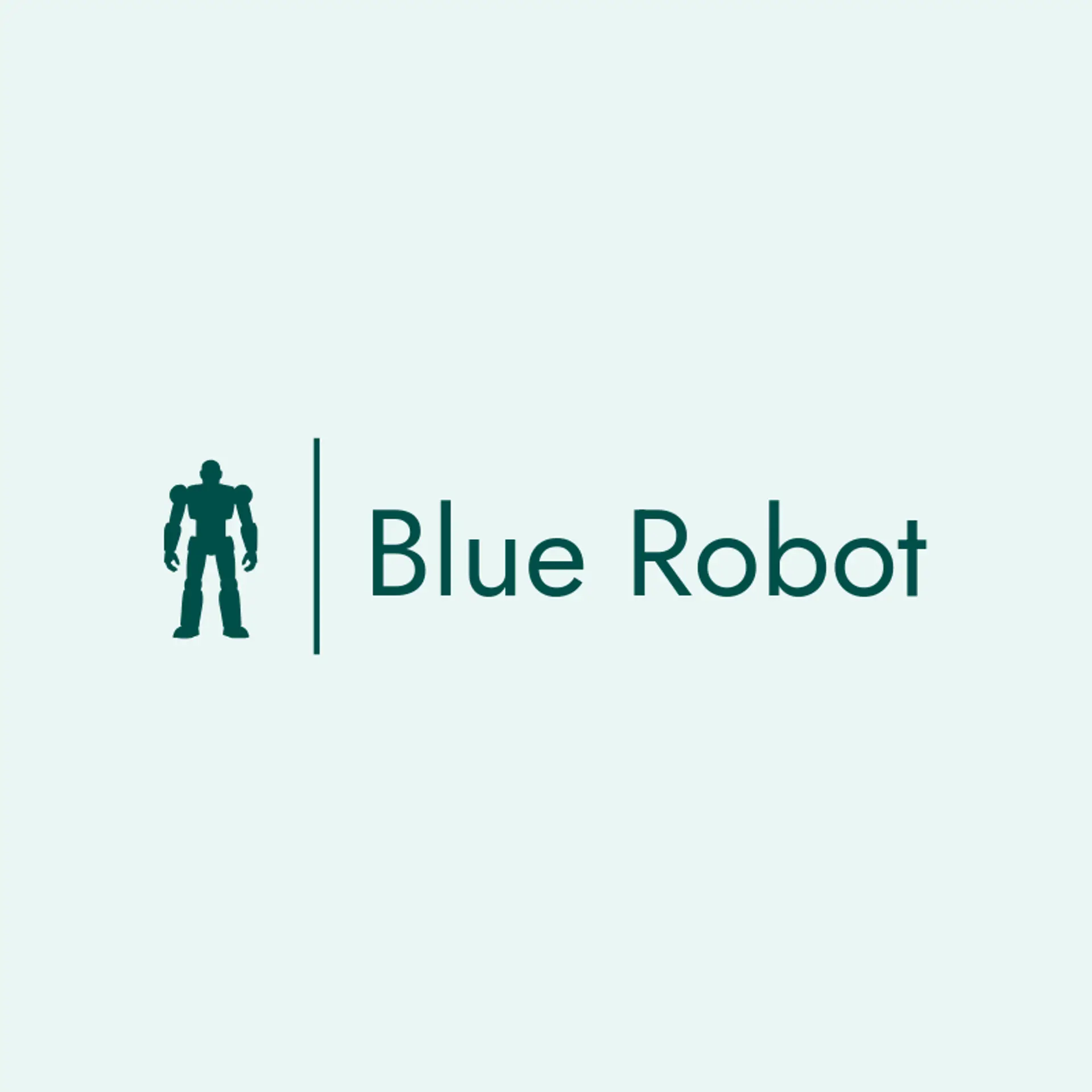 Blue Robot logo for cyborg