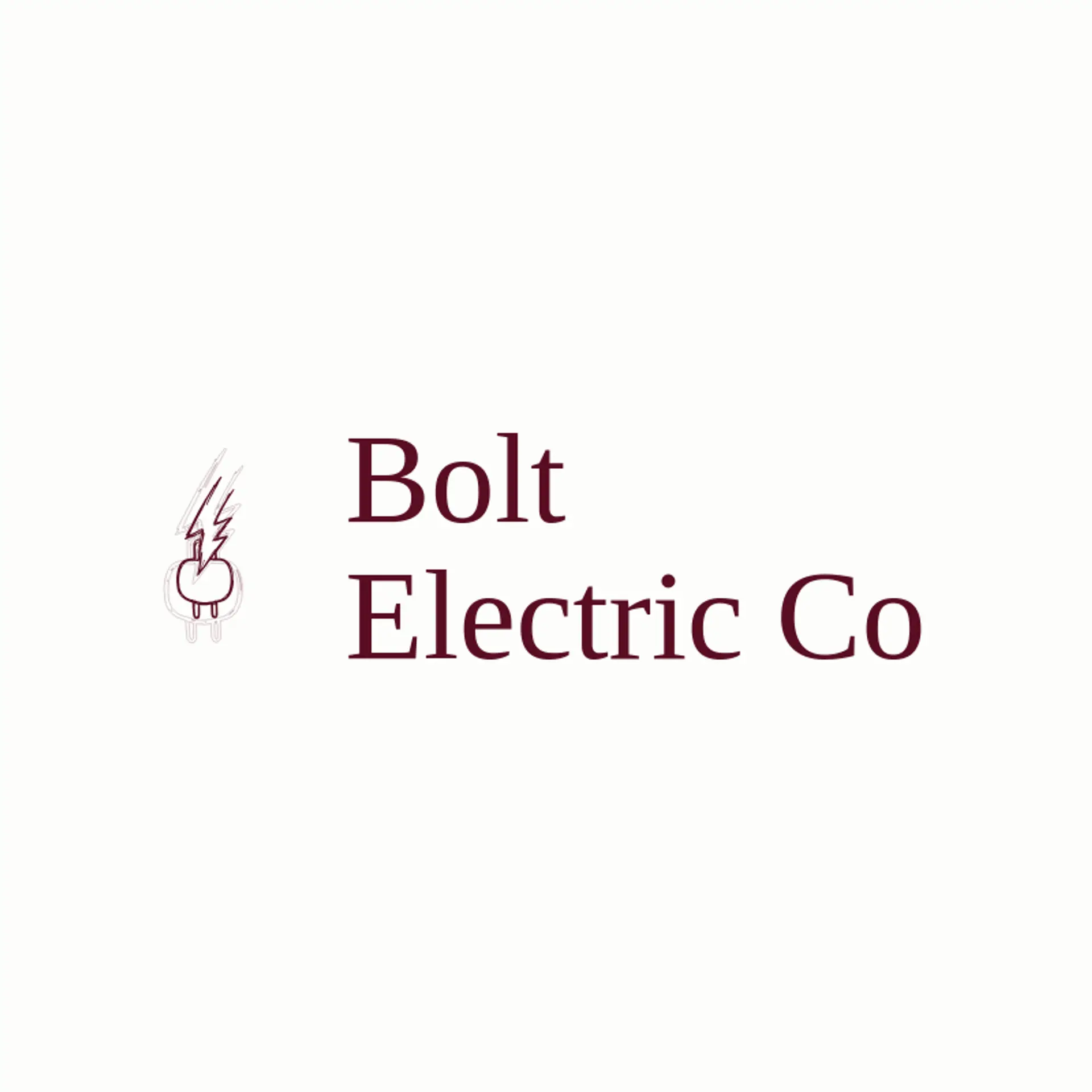 Bolt Electric Co logo for lightning bolt