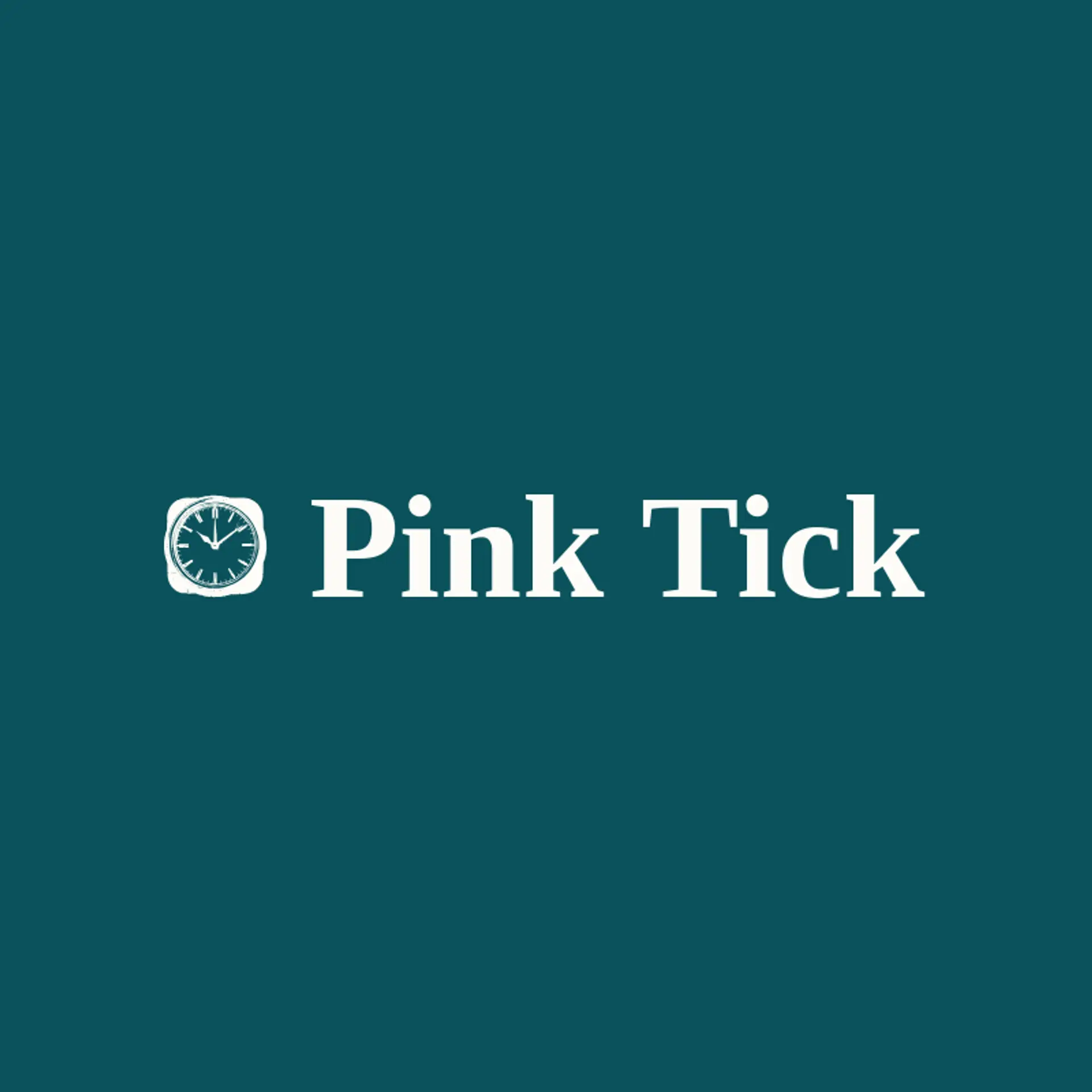 Pink Tick logo for clock