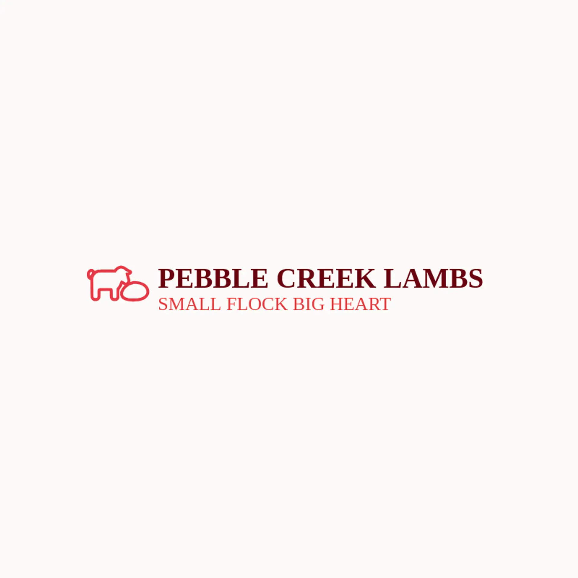 Pebble Creek Lambs logo for lamb