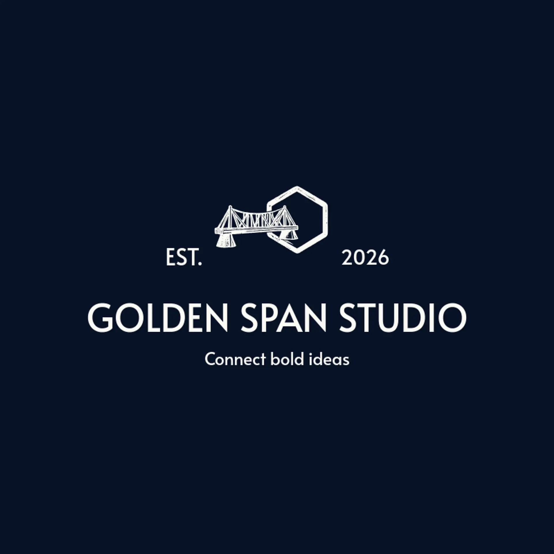 Golden Span Studio logo for hexagon
