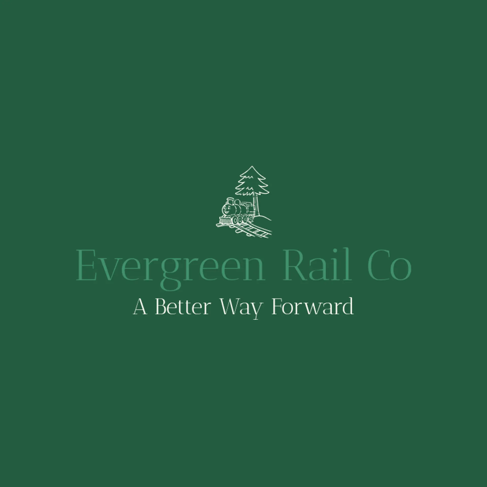 Evergreen Rail Co logo for train