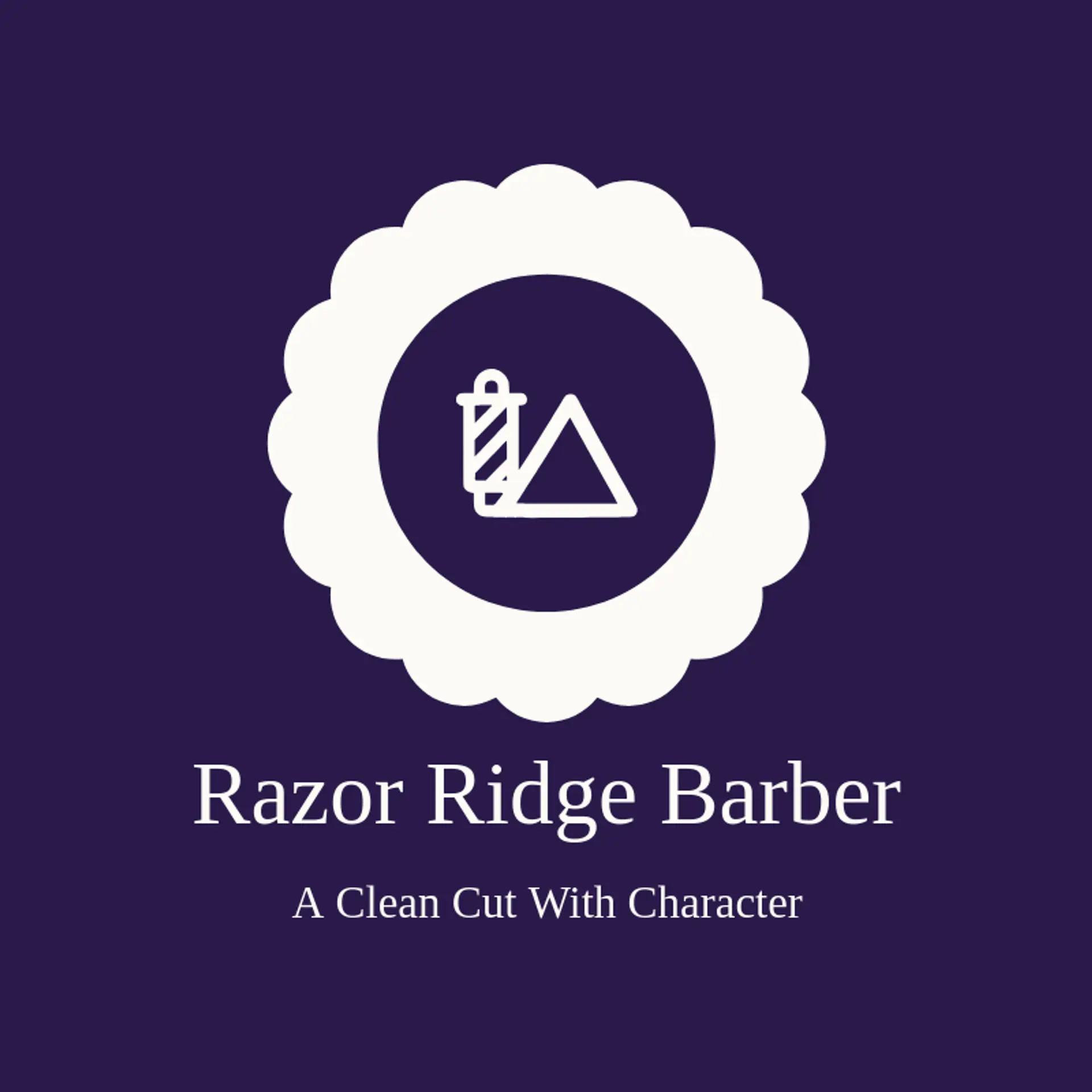 Razor Ridge Barber logo for barber pole