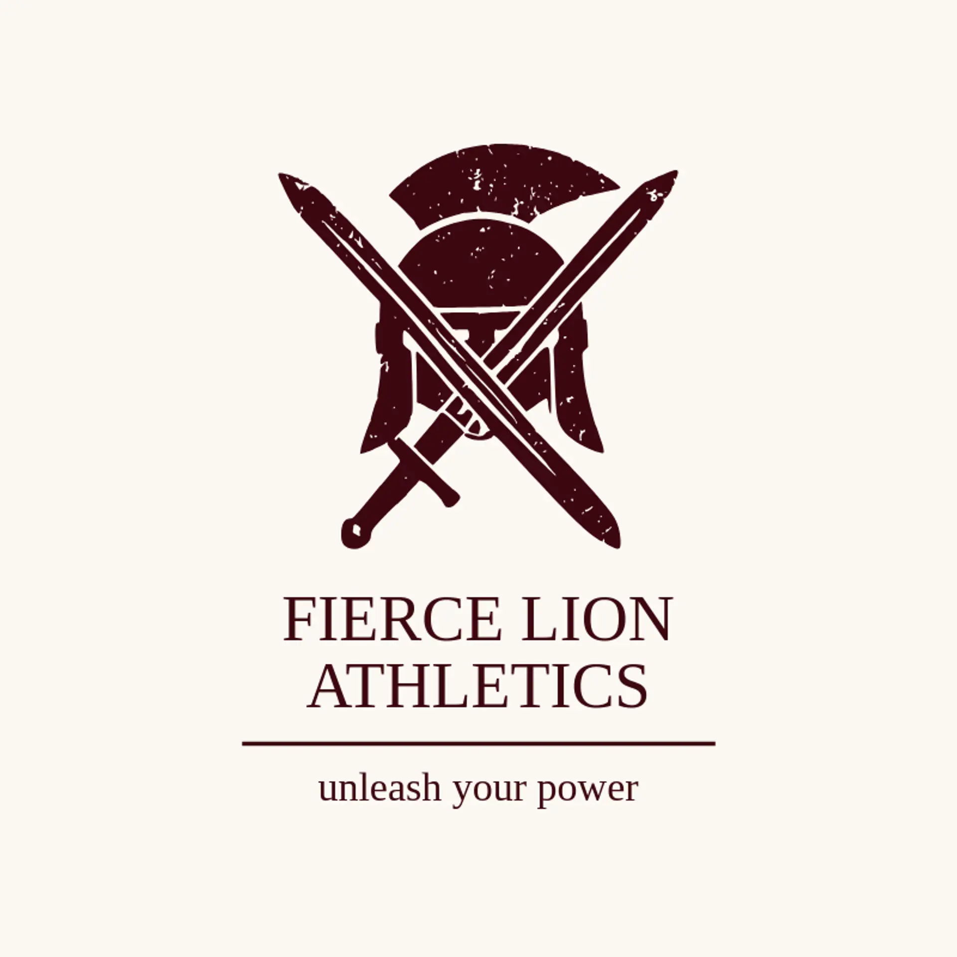 Fierce Lion Athletics logo for gladiator