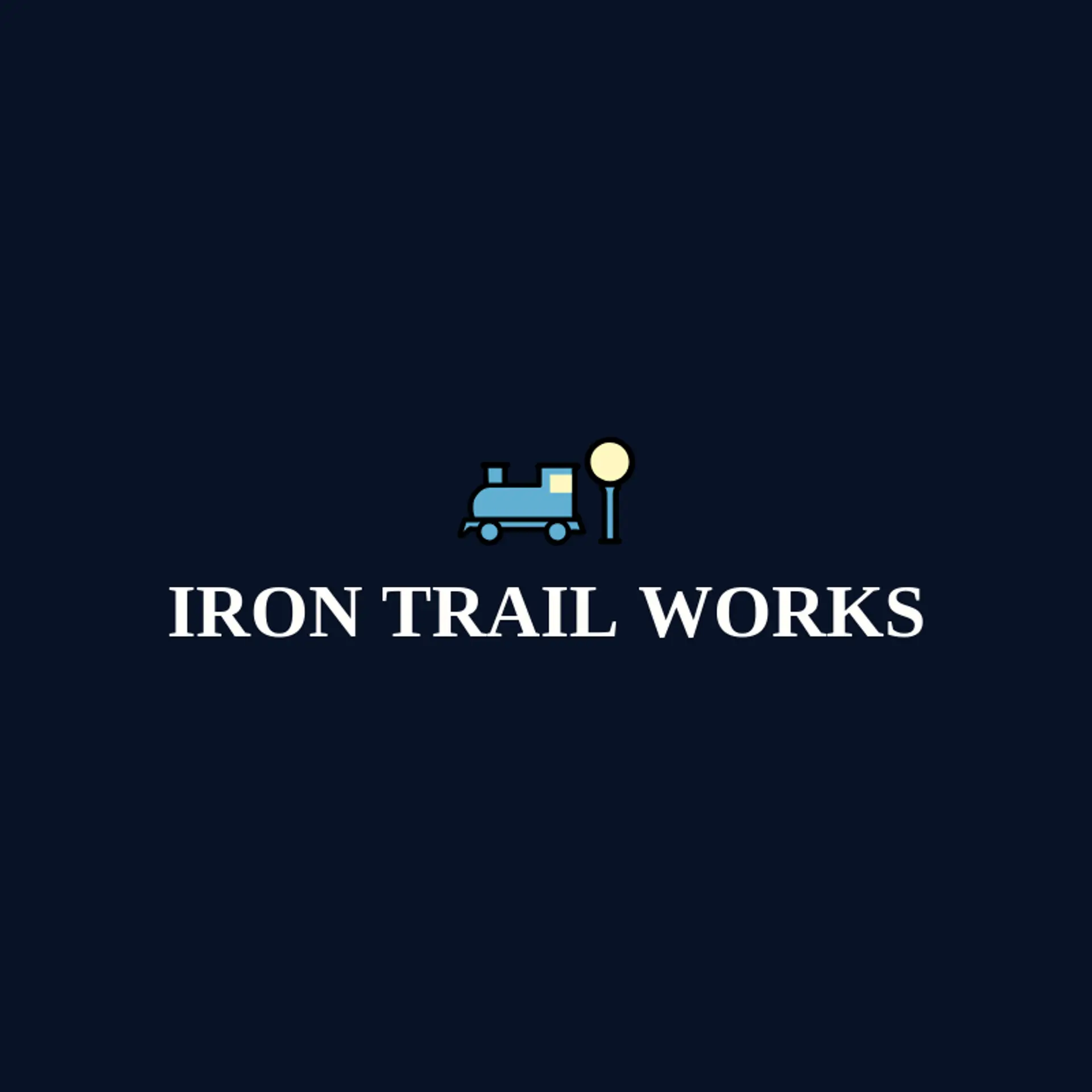 Iron Trail Works logo for railroad