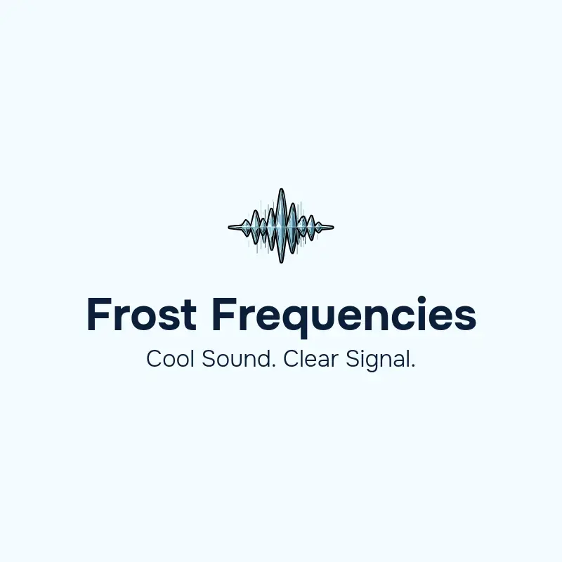 The album name Frost Frequencies as a branded logo with a single color icon