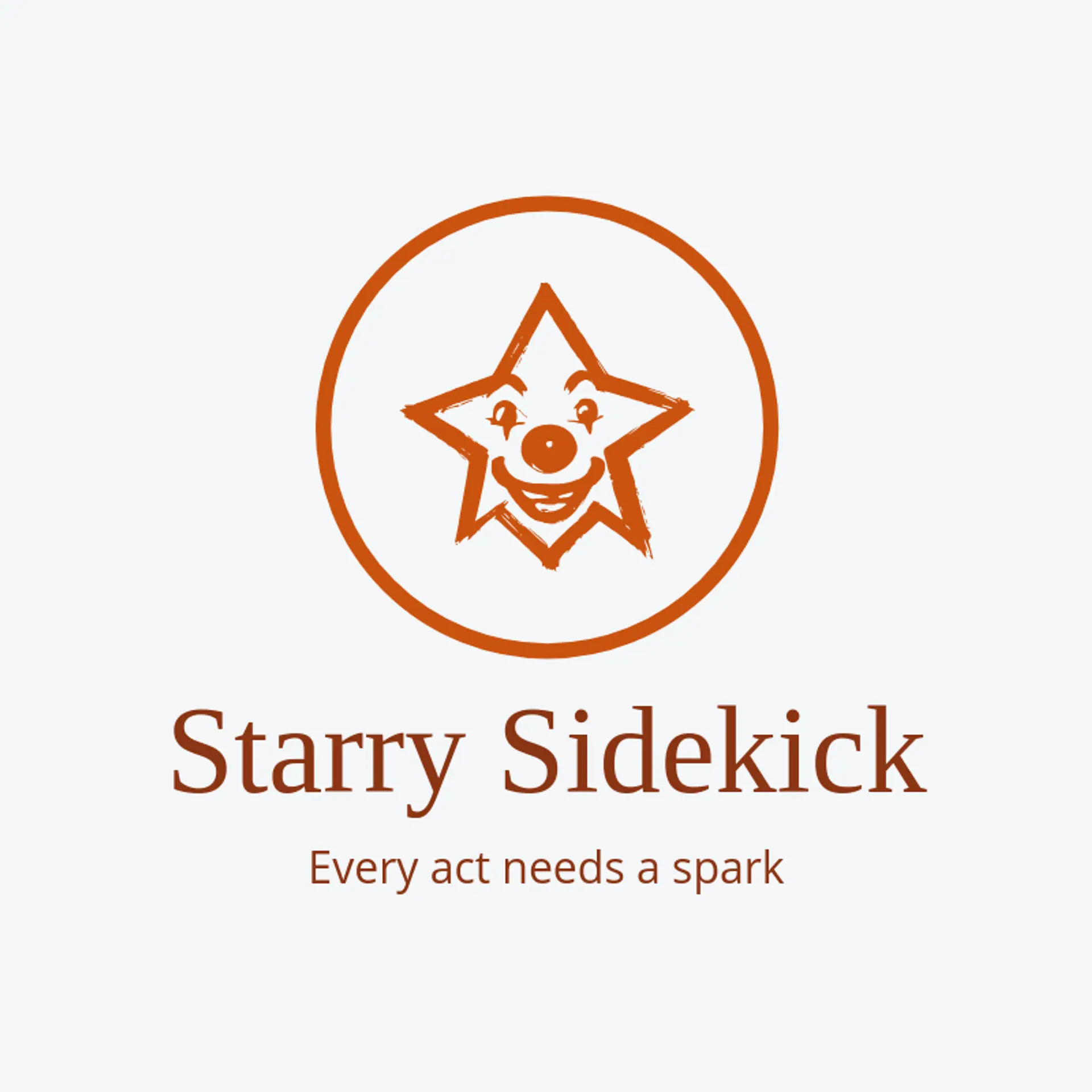 Starry Sidekick logo for clown