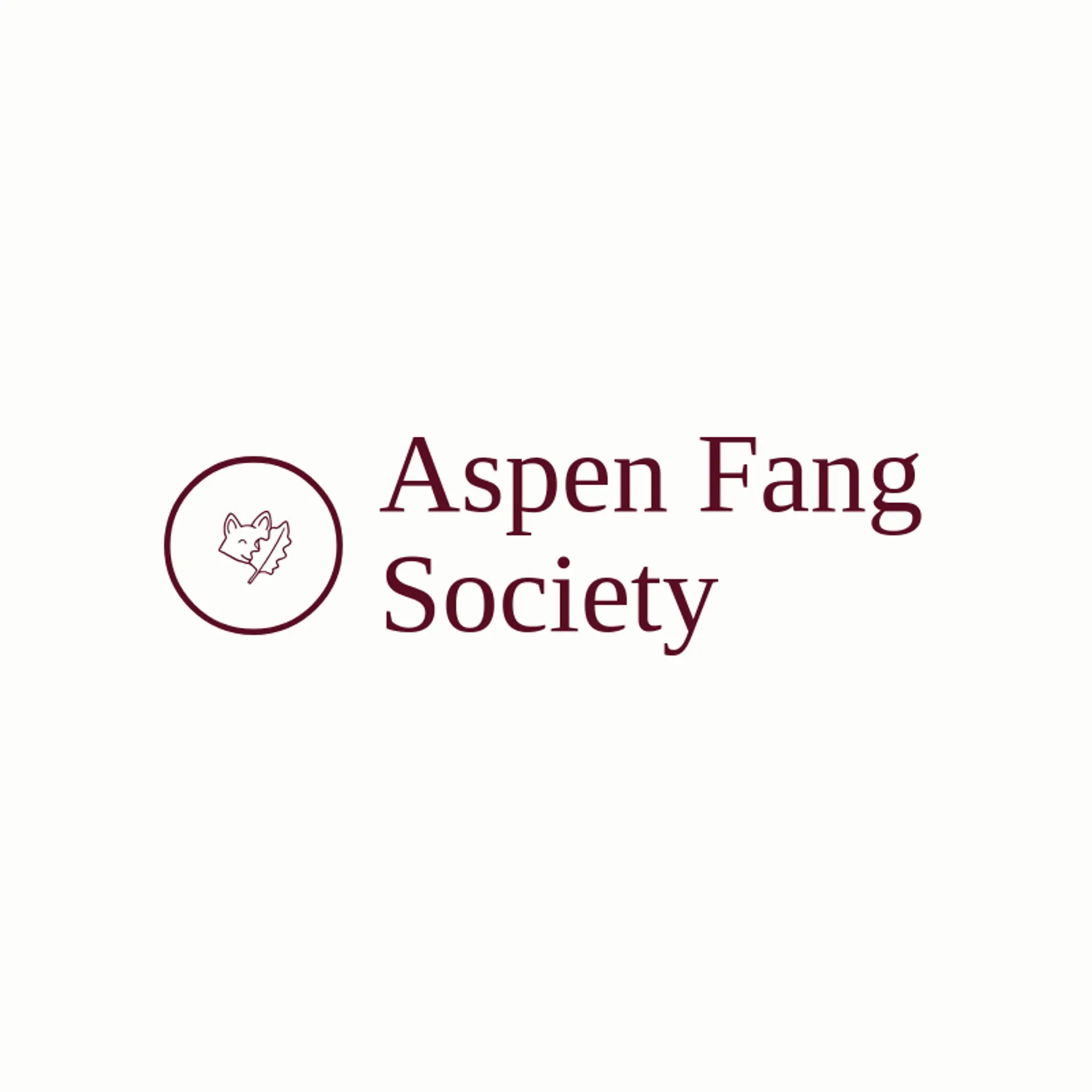Aspen Fang Society logo for wolf head