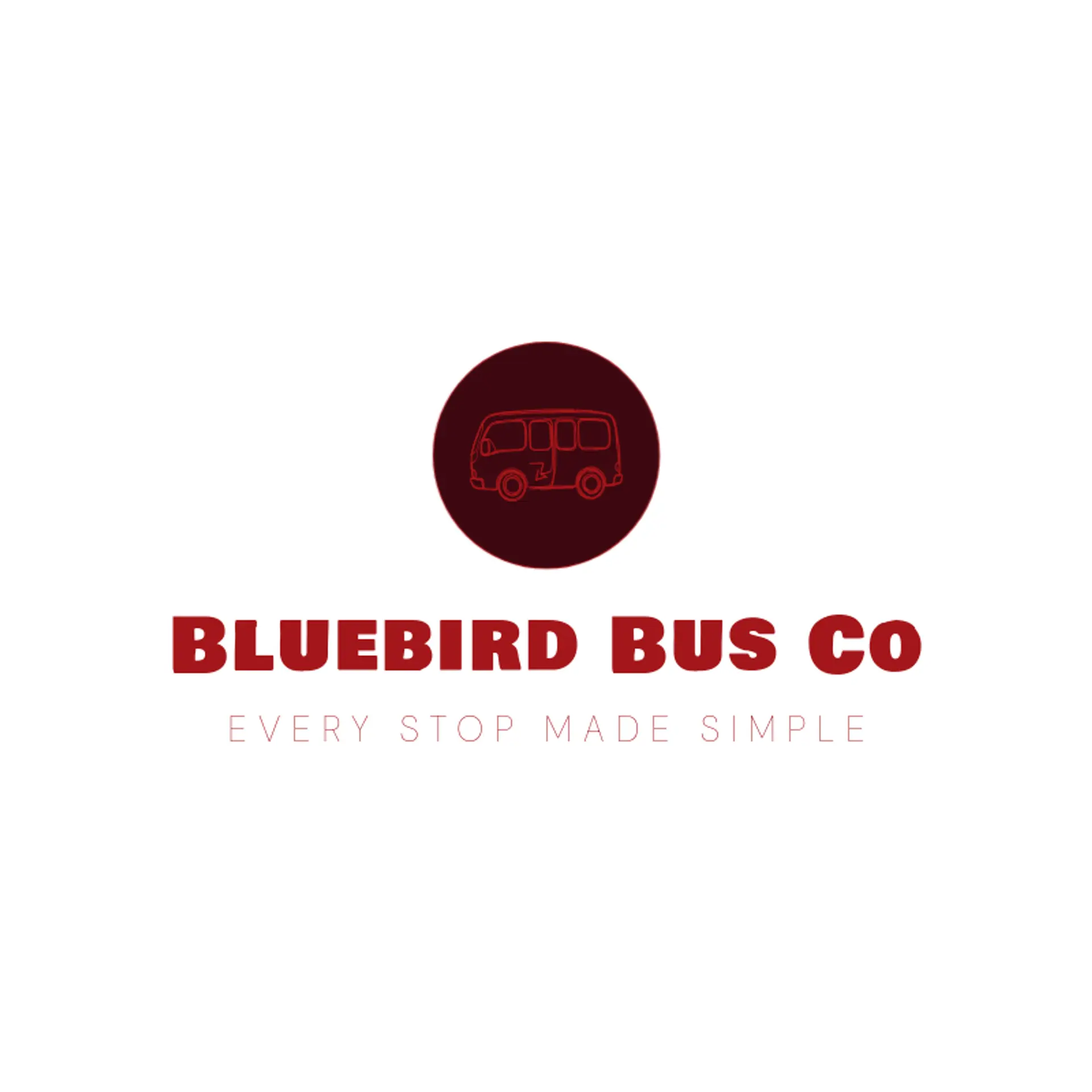 Bluebird Bus Co logo for transport