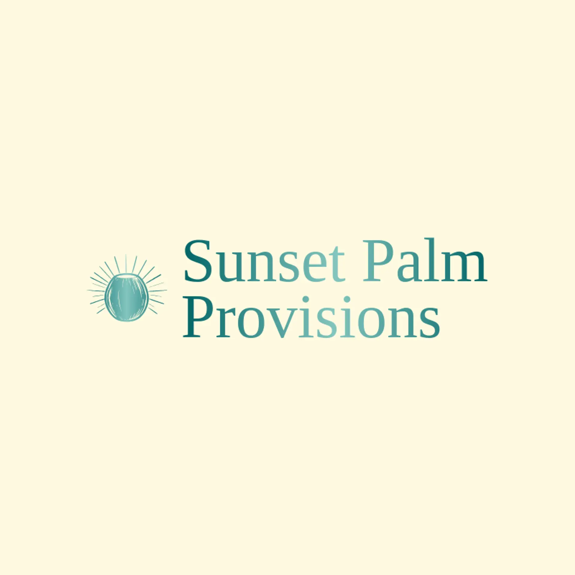 Sunset Palm Provisions logo for coconut