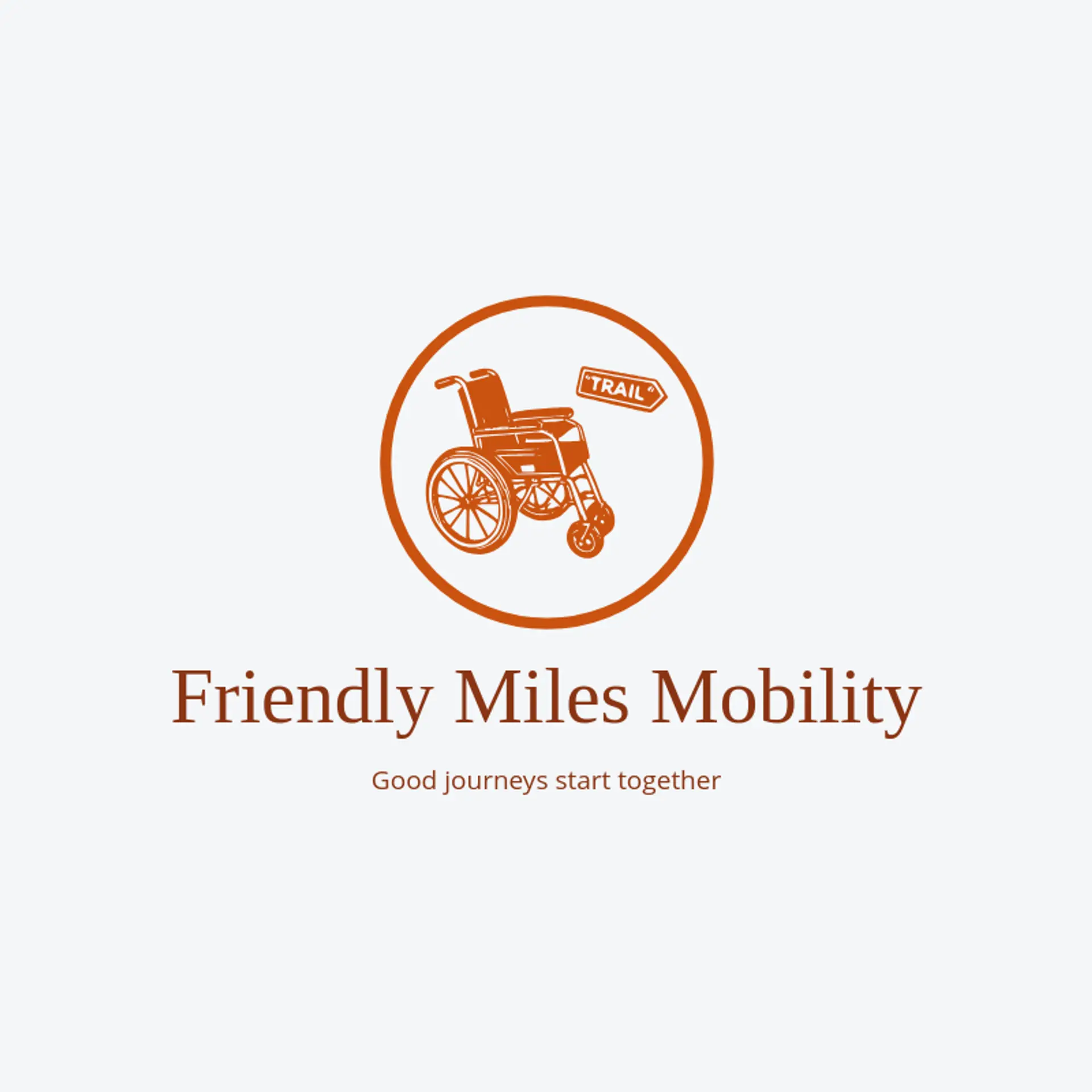 Friendly Miles Mobility logo for wheelchair
