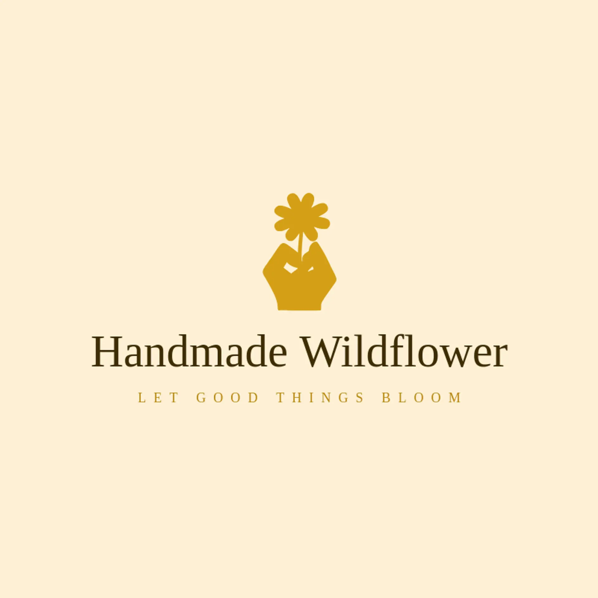 Handmade Wildflower logo for hands