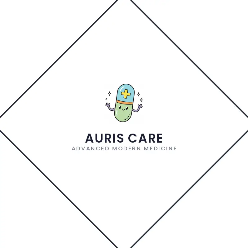 A capsule with a plus sign, a pharmacy logo in a playful style